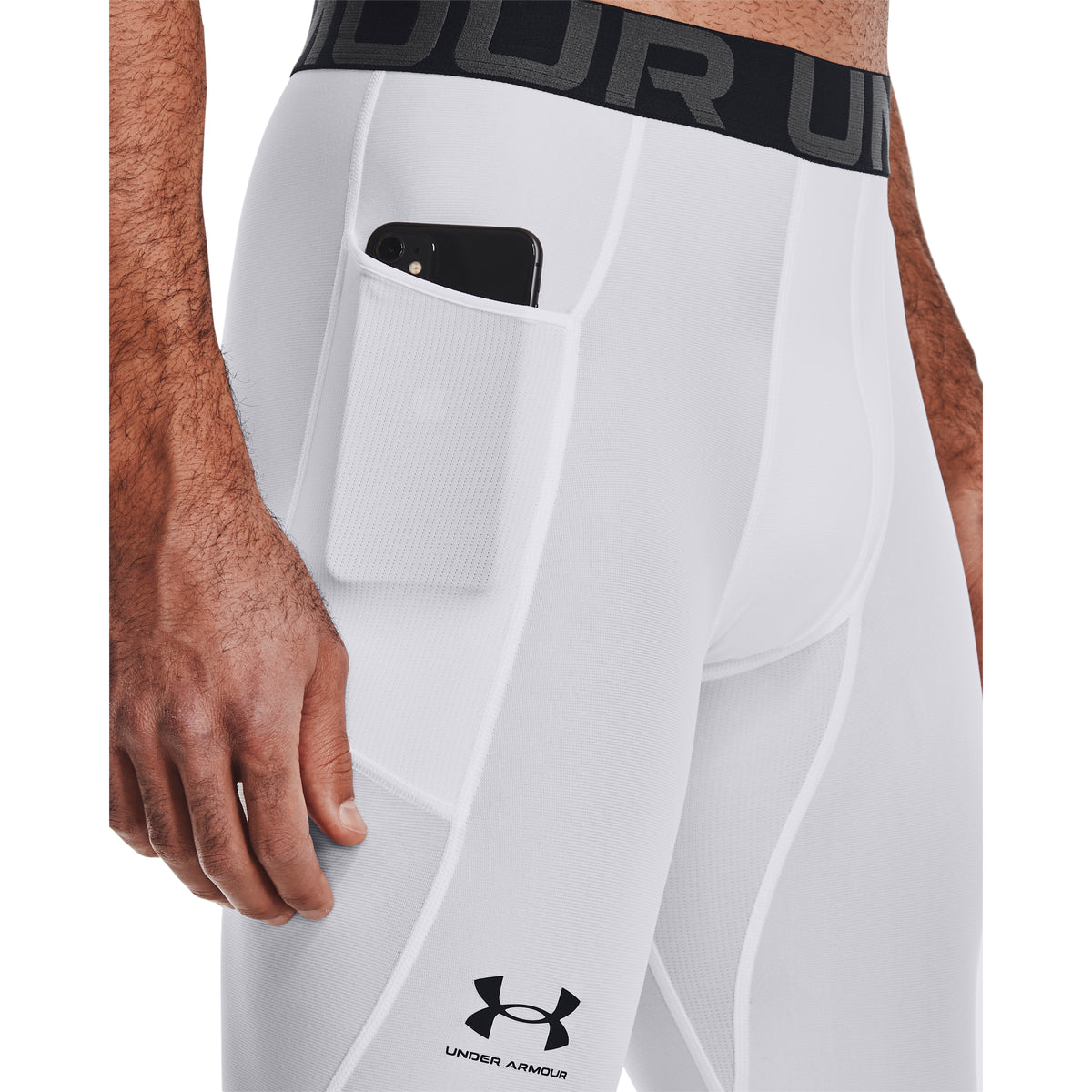 UA HG Armour legíny - bílé
