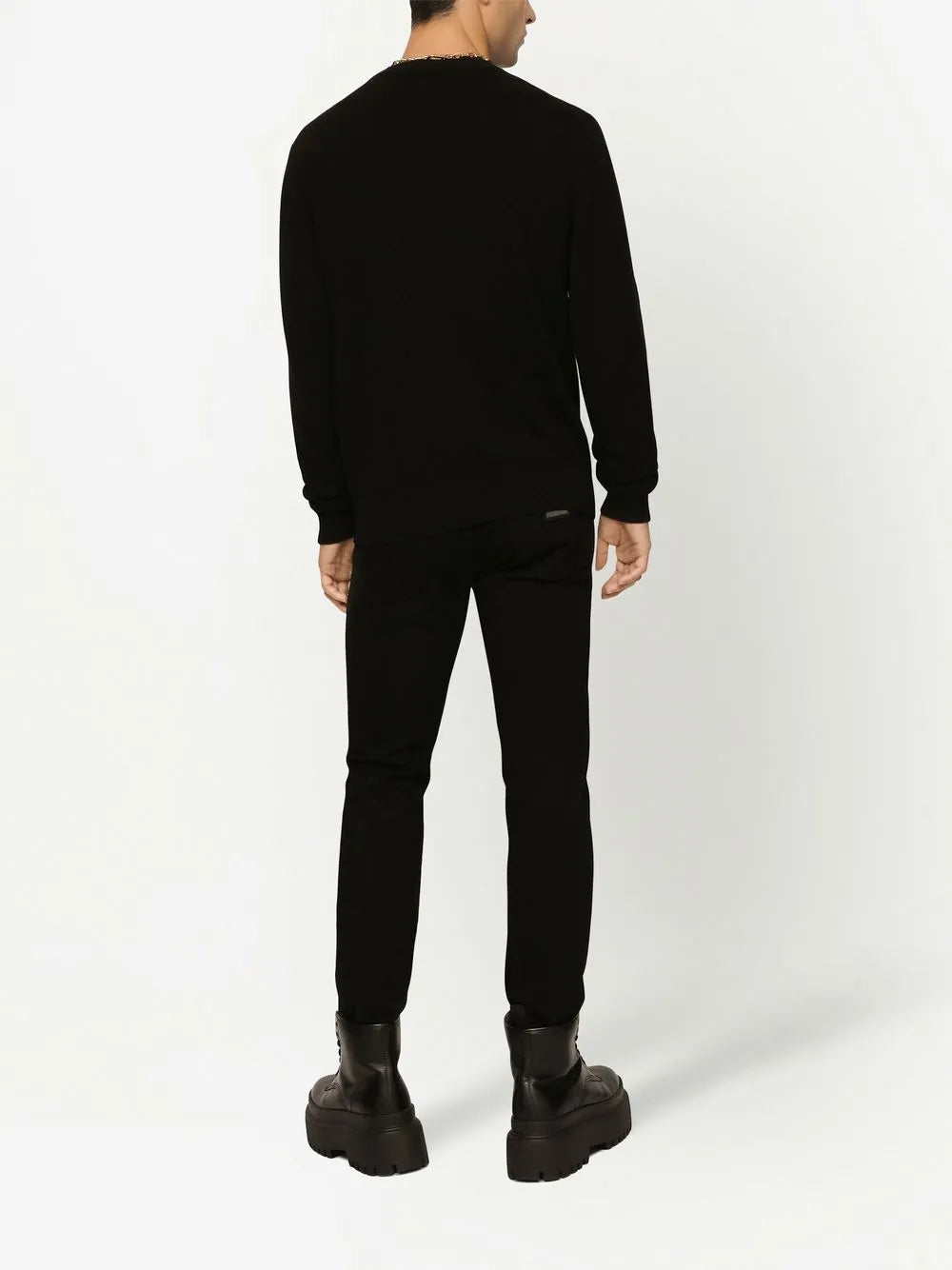 Slim-fit jeans with logo application