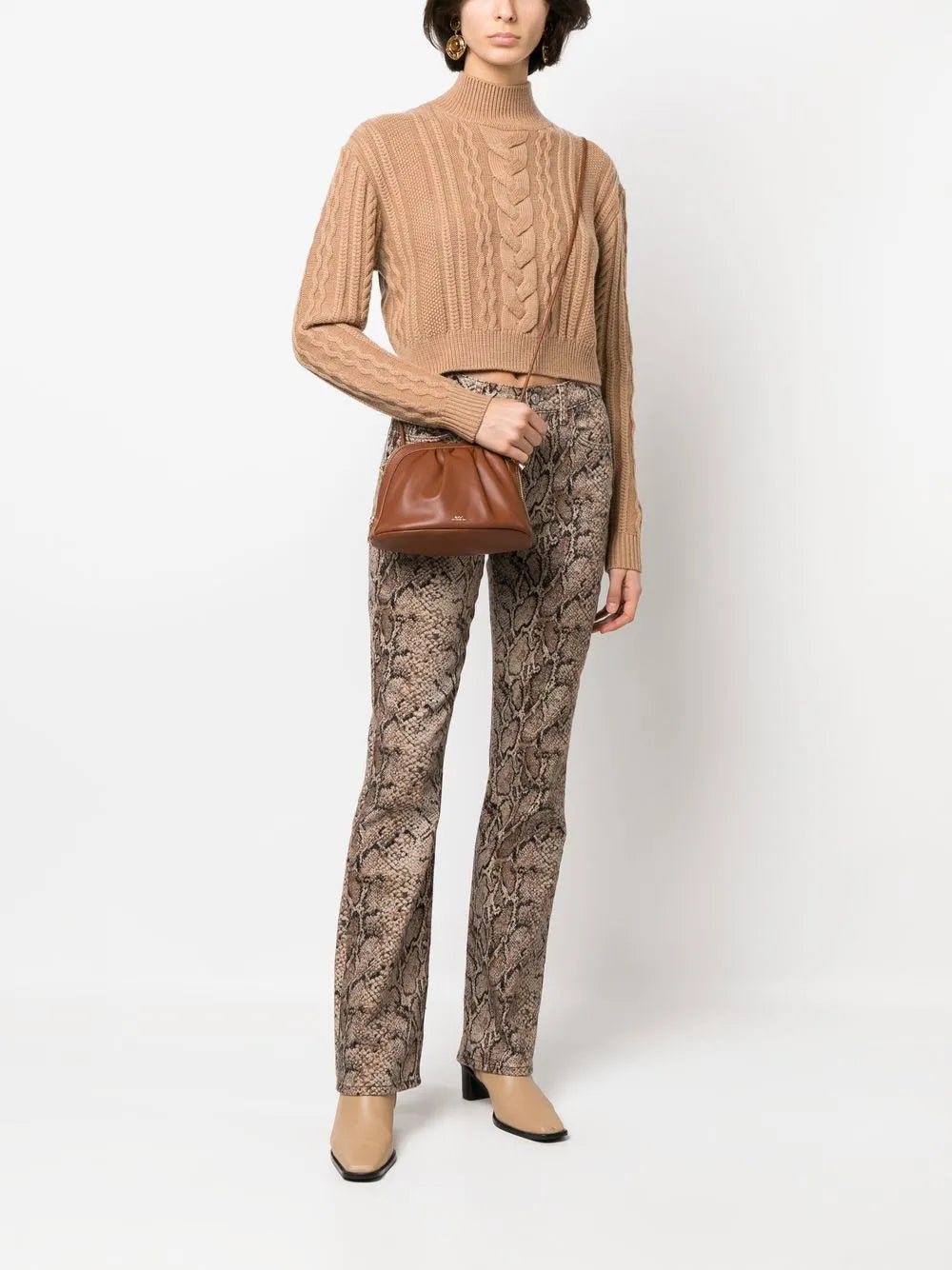 Taška přes rameno v koženém vzhledu