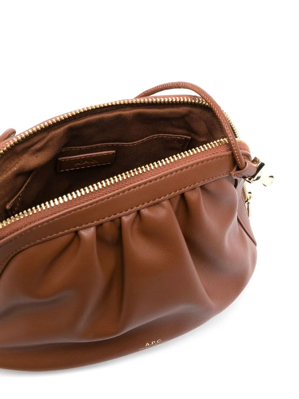 Faux leather shoulder bag