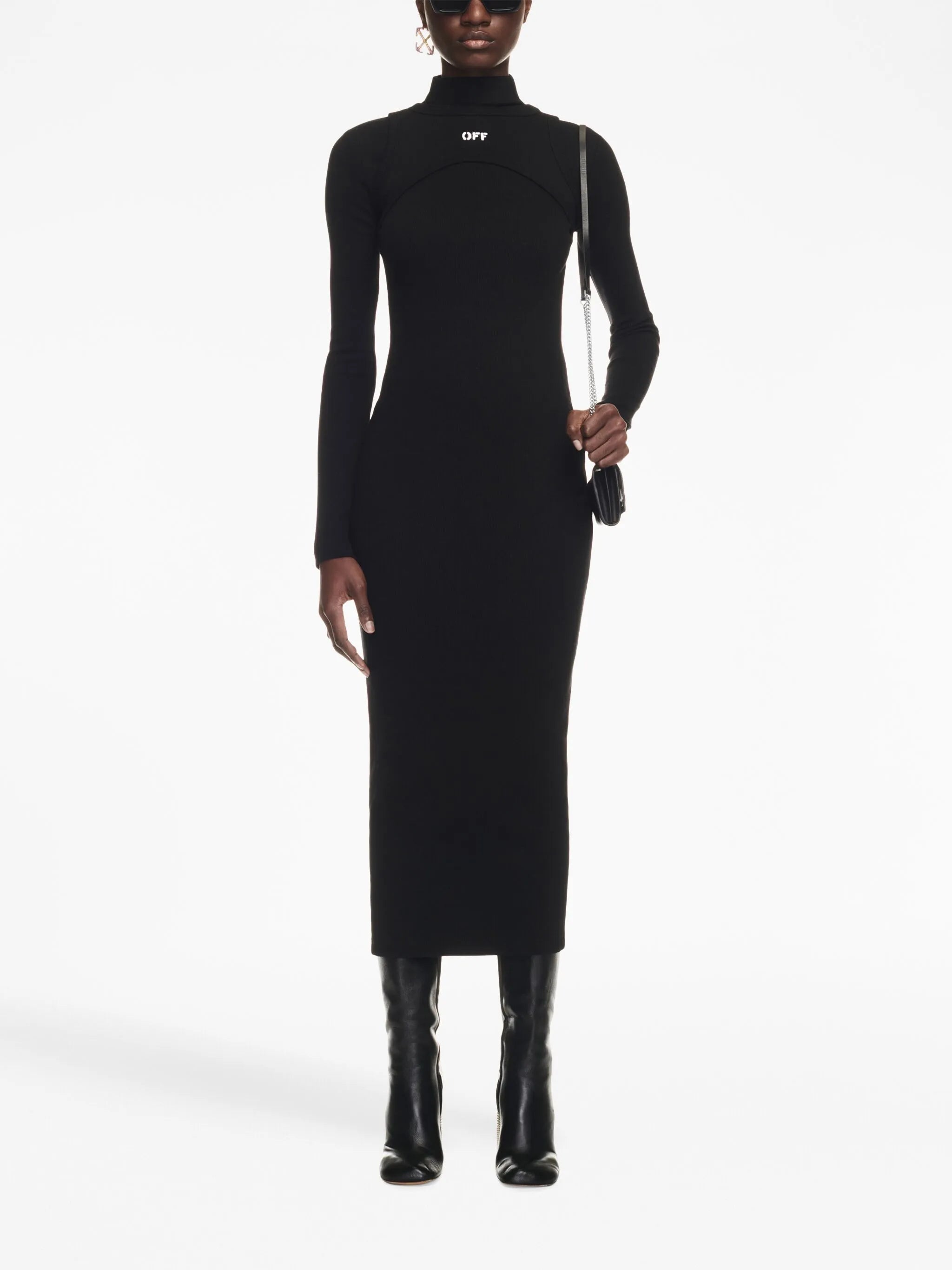 Žebrované rolákové šaty