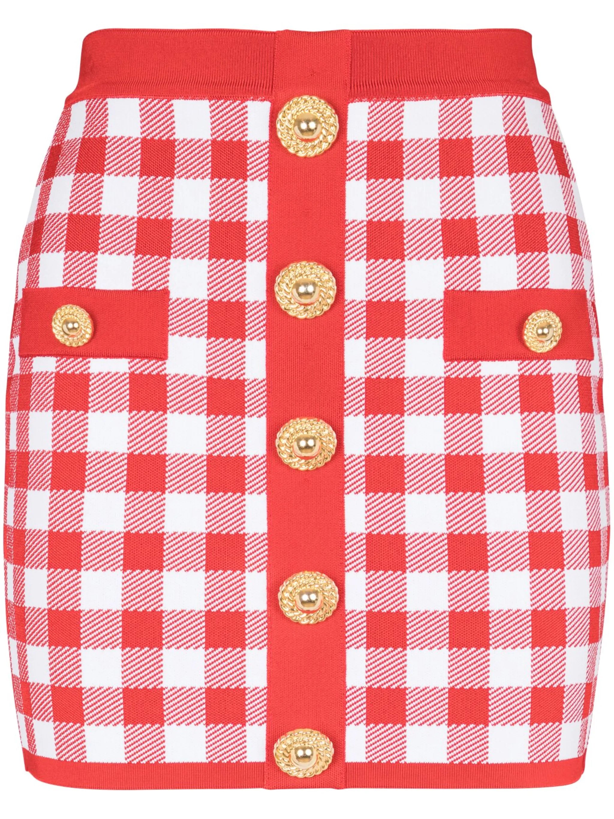 Mini sukně s Vichy kostkovaným vzorem