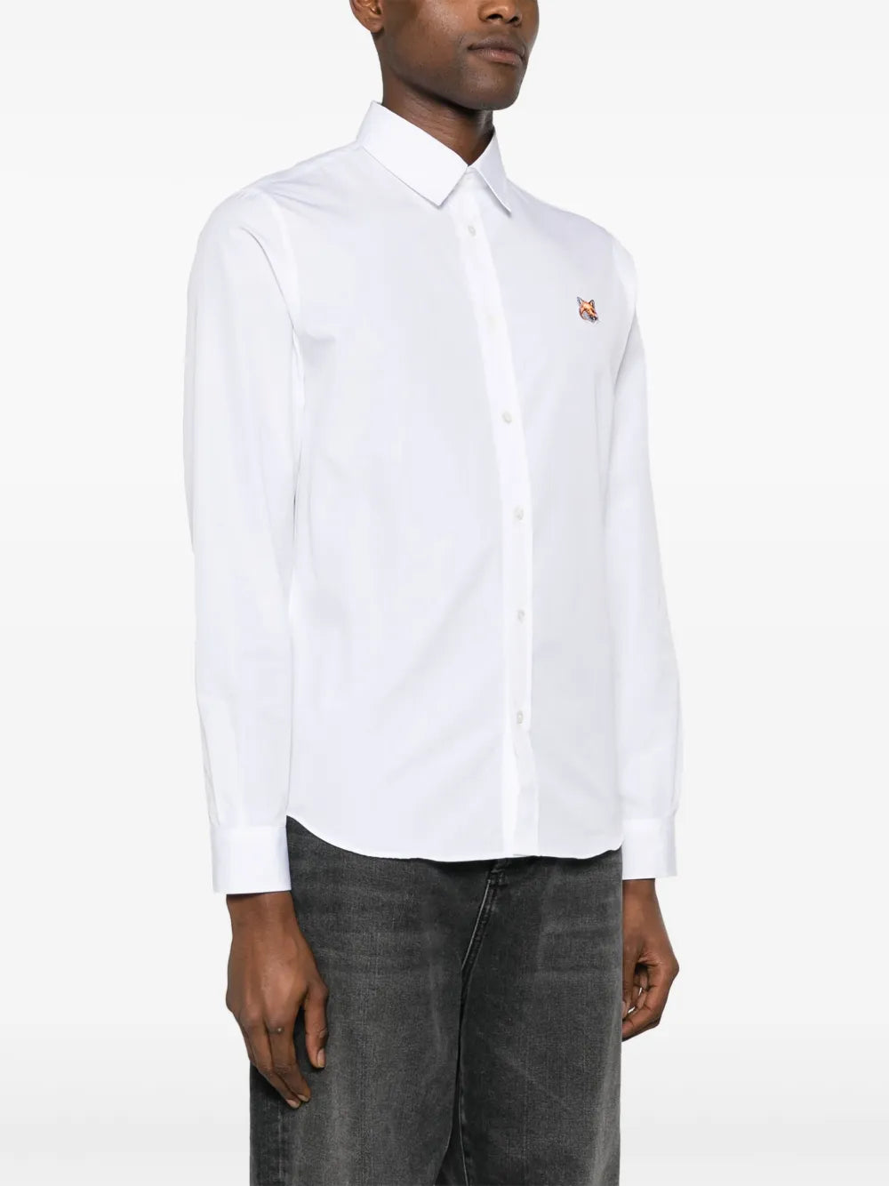 Shirt with fox patch