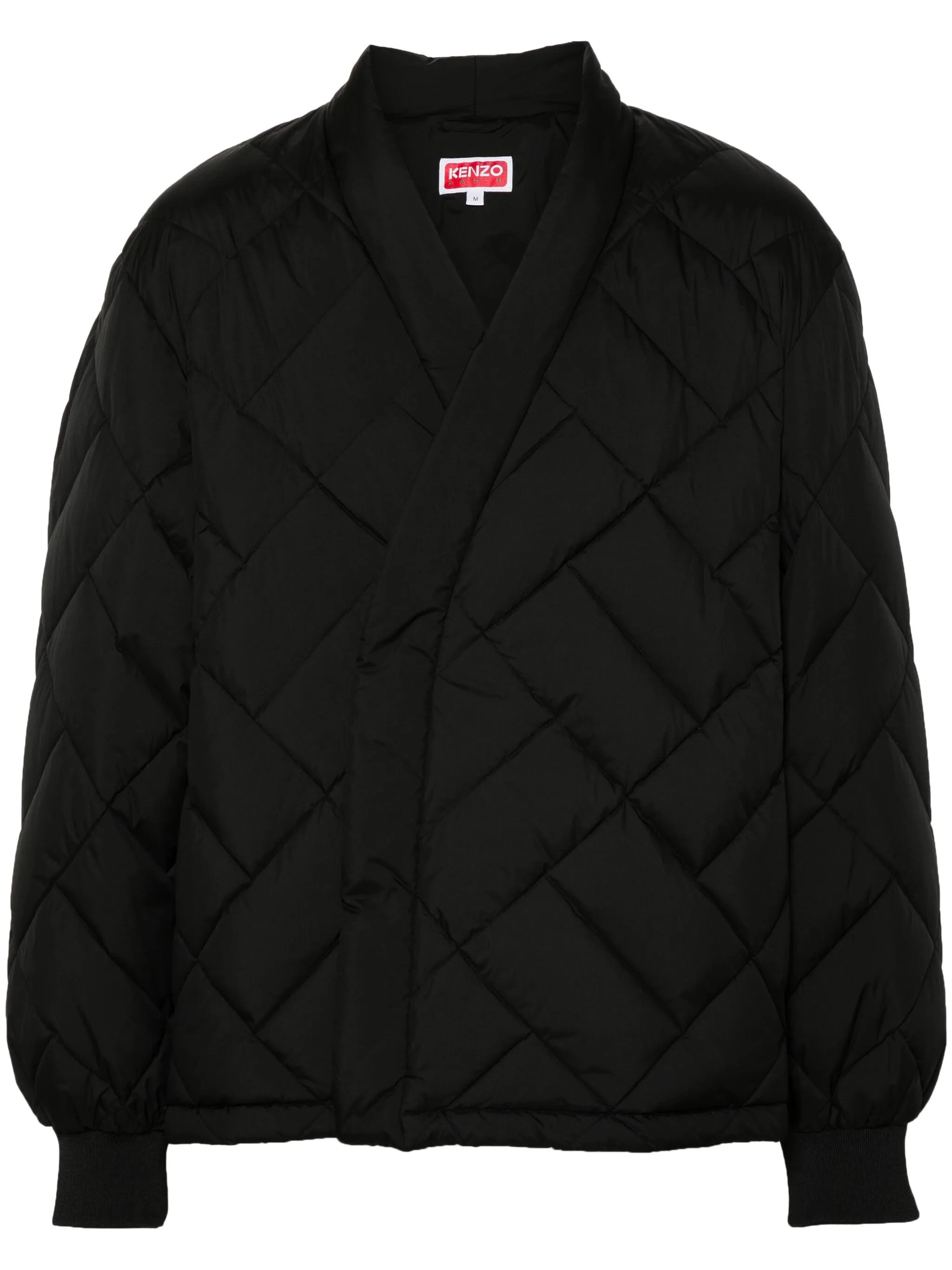 Padded jacket in wrap style