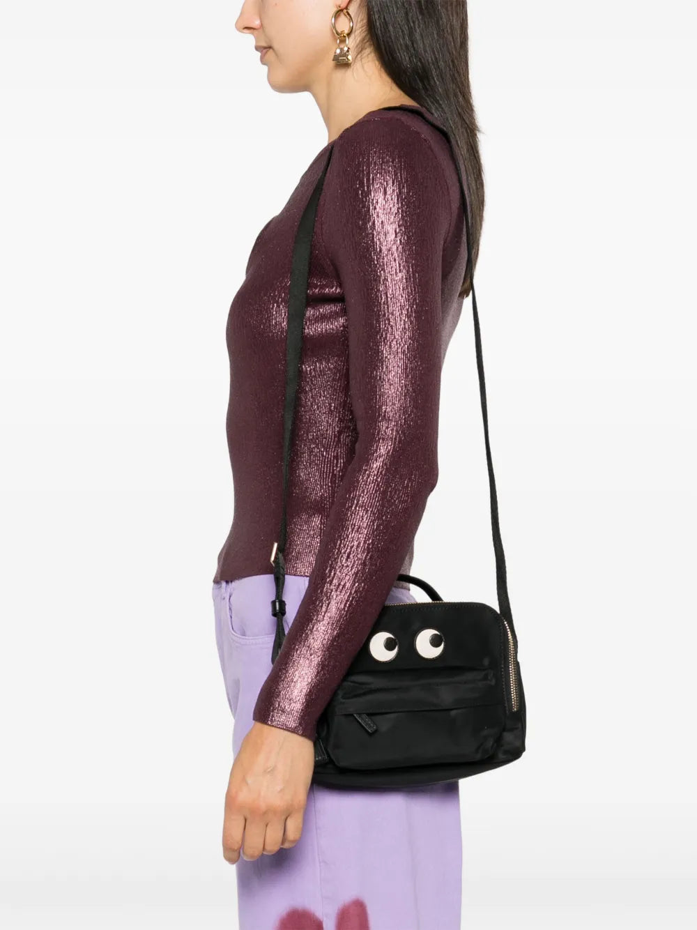Shoulder bag with eye patch