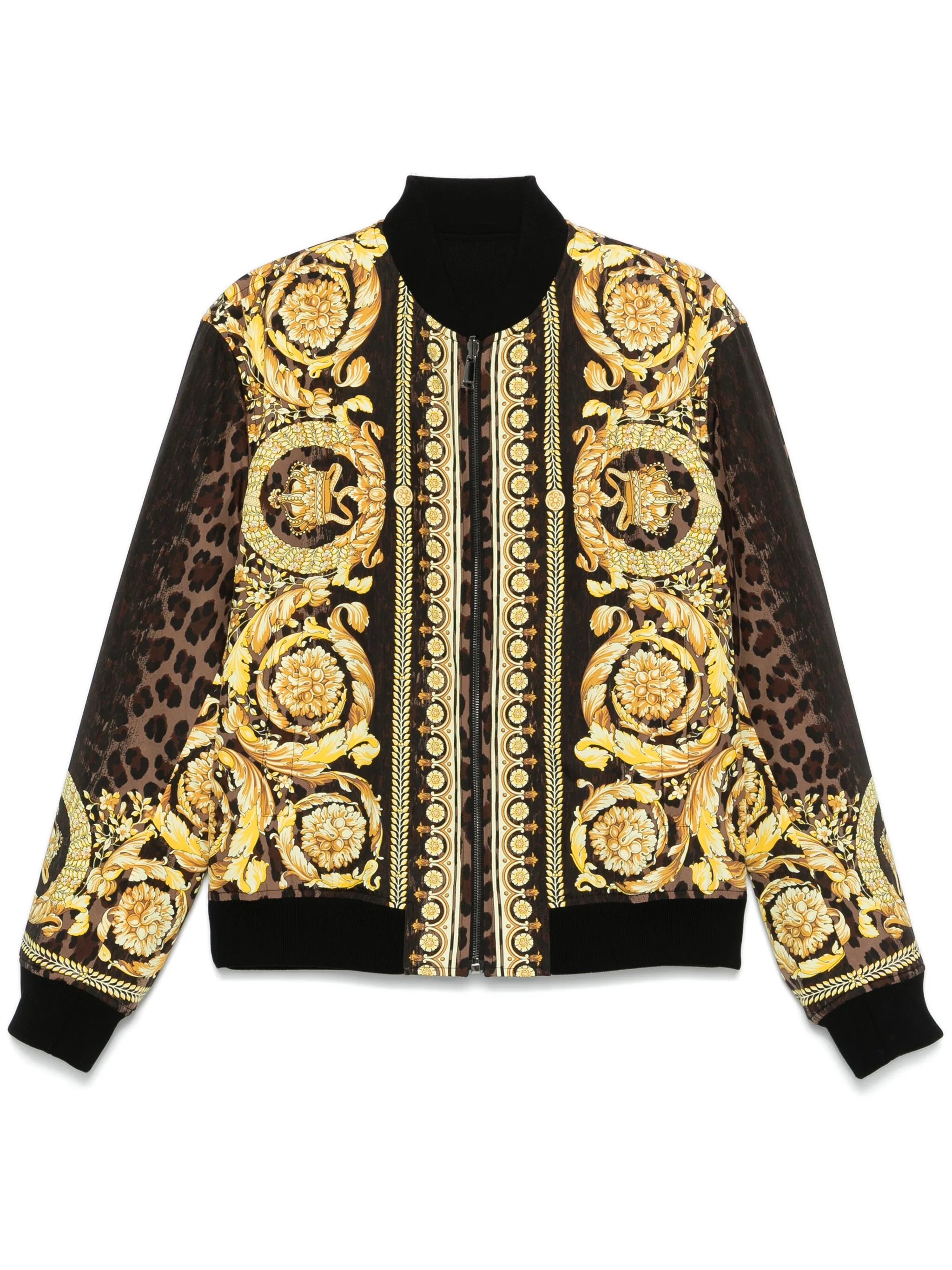 Bomber jacket with Barocco print