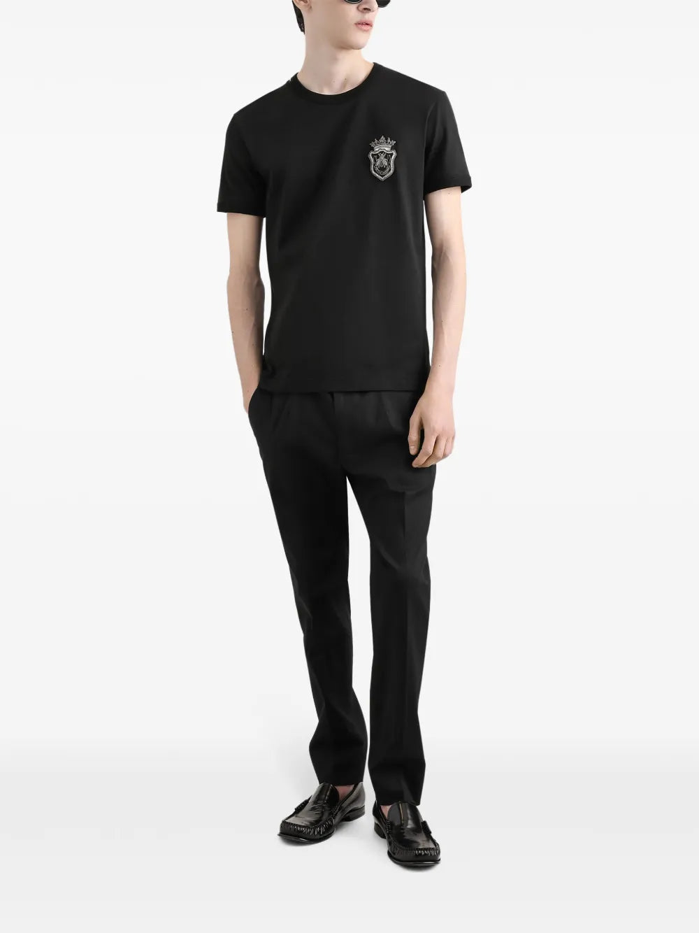 T-shirt with logo embroidery