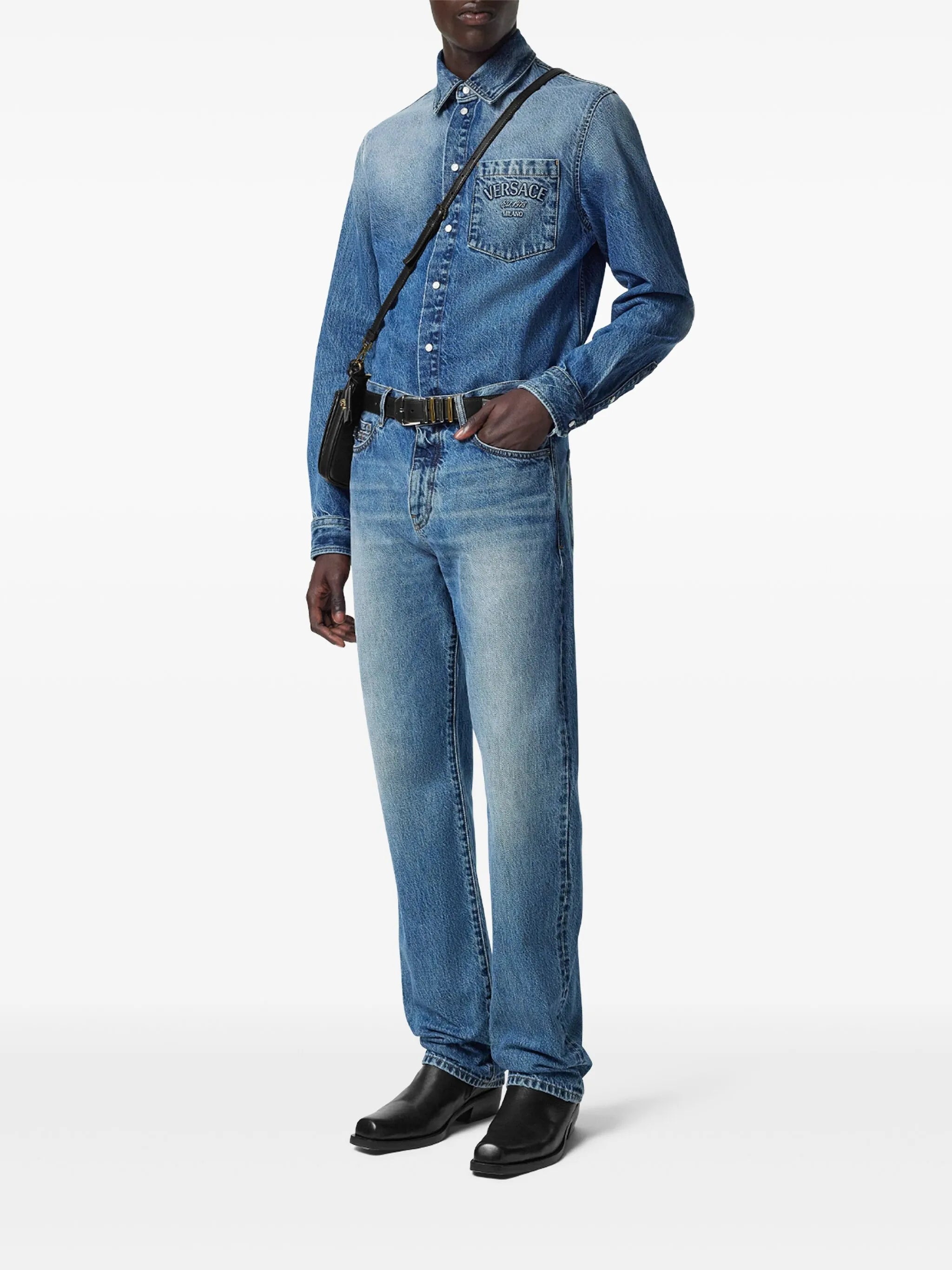 Džínová košile s logem