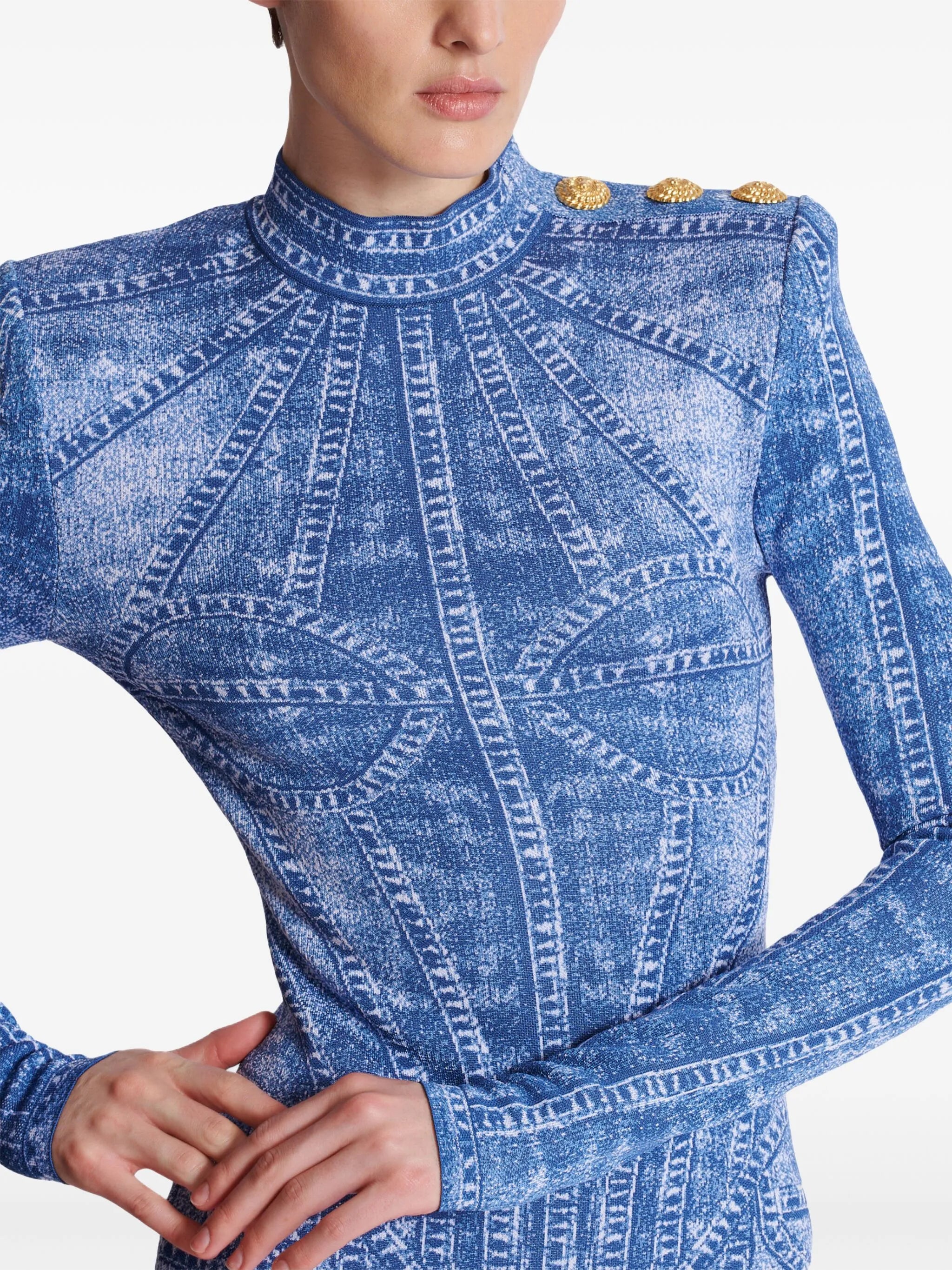 Pletené jacquardové minišaty