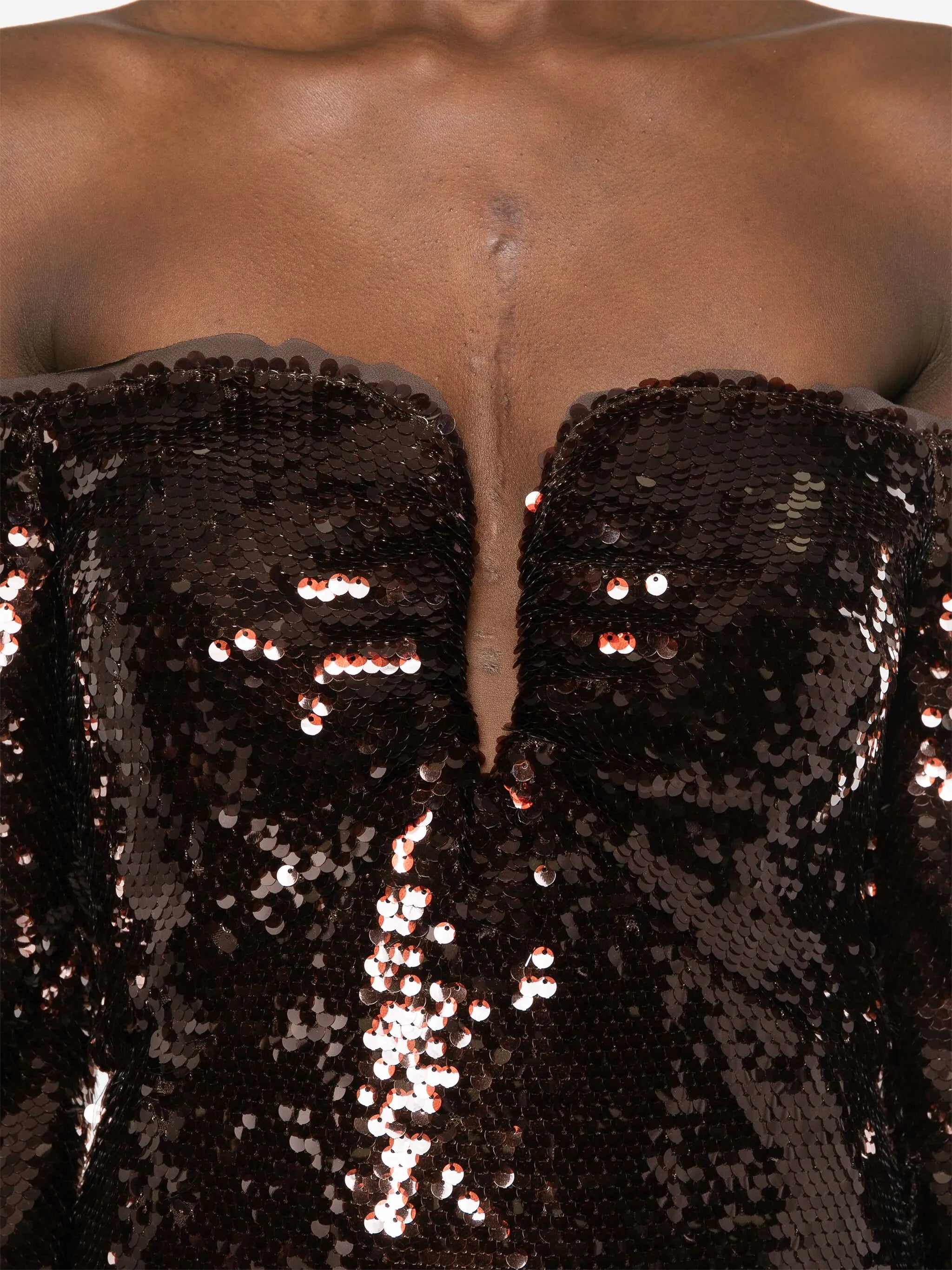 Šaty bez ramienok maxi