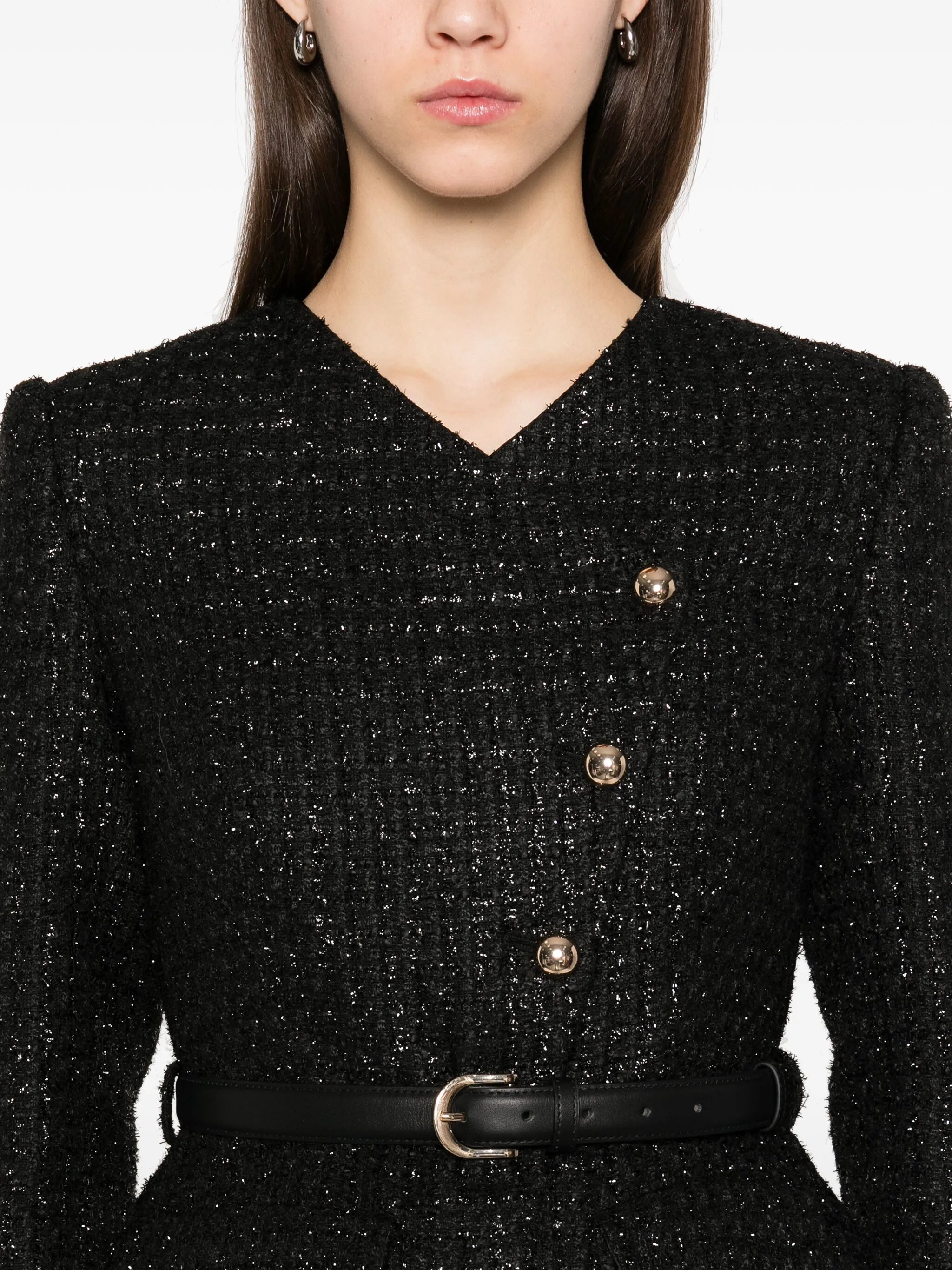 Asymetrické boucle midi šaty