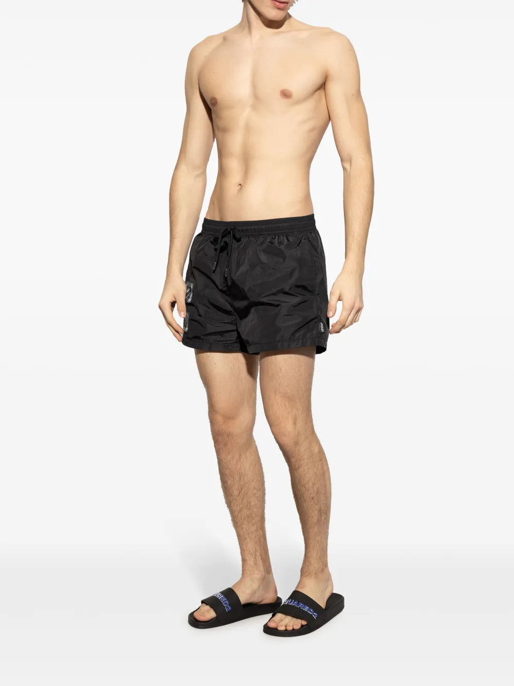 slippers with logo print