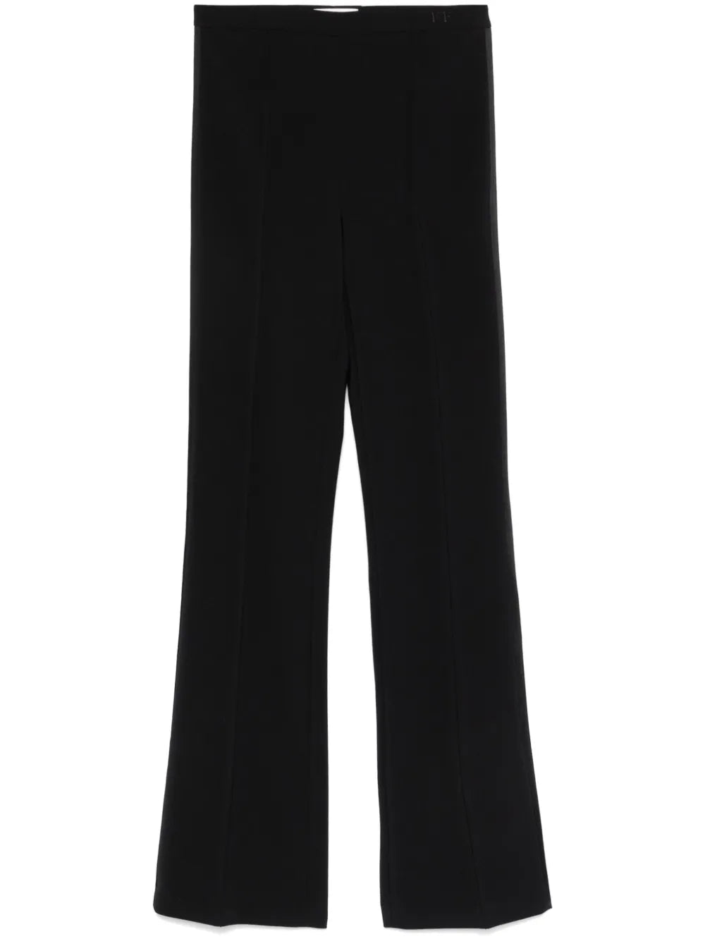 Kalhoty z krepu s atlasovým lemem