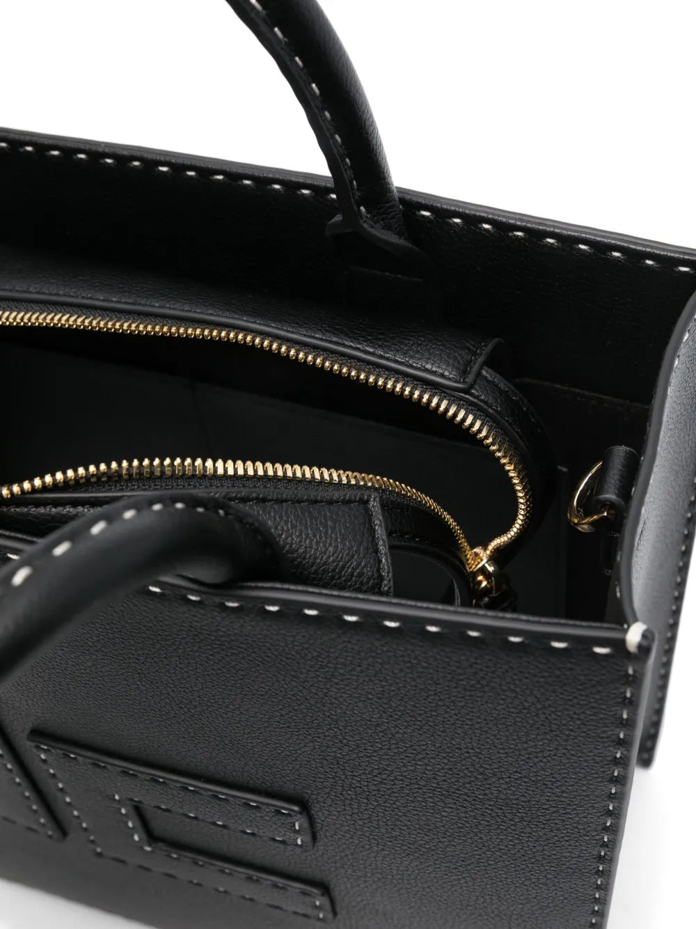 Medium-sized tote bag with contrast stitching