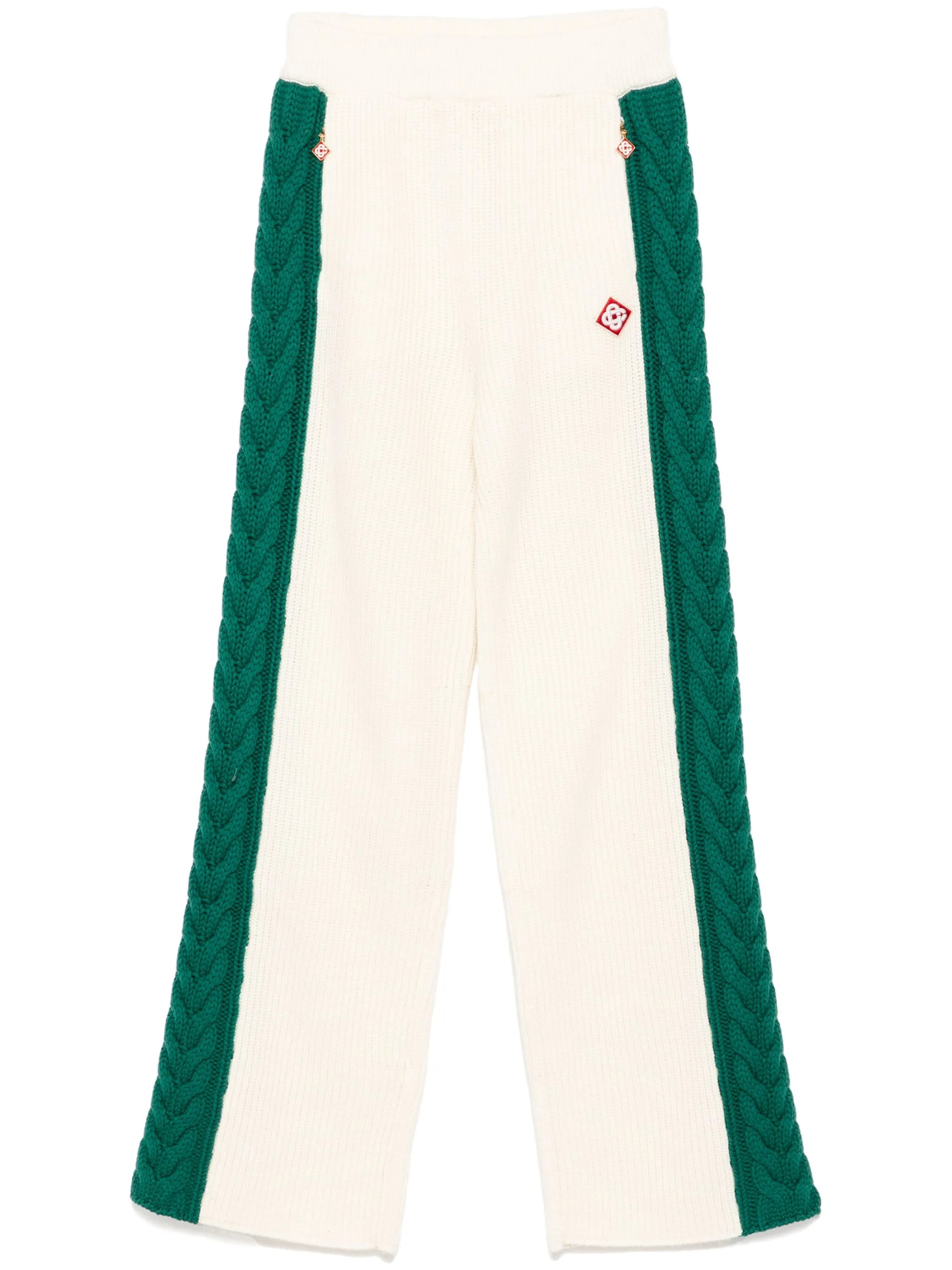 pants with cable pattern