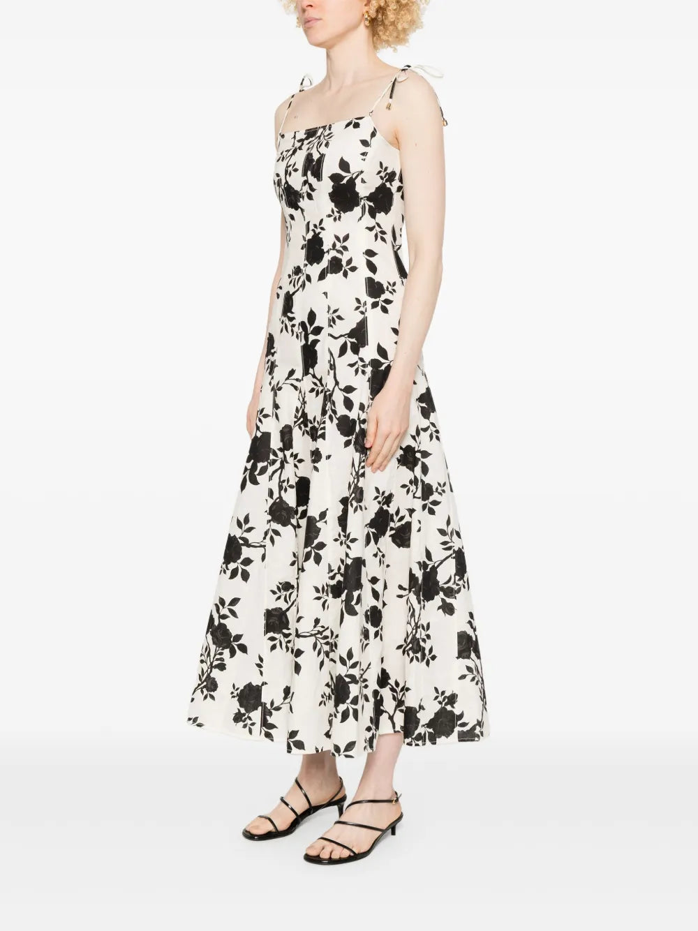 Midi dress with floral print