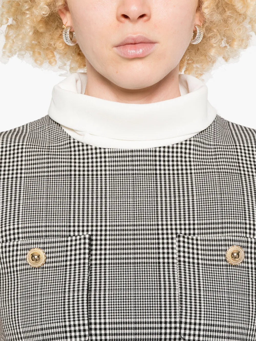 Šaty s vzorem Prince of Wales káro