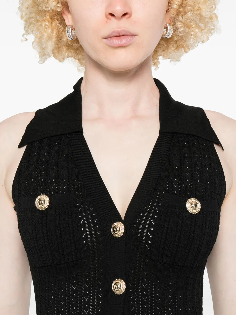 Mini dress made of pointelle knit