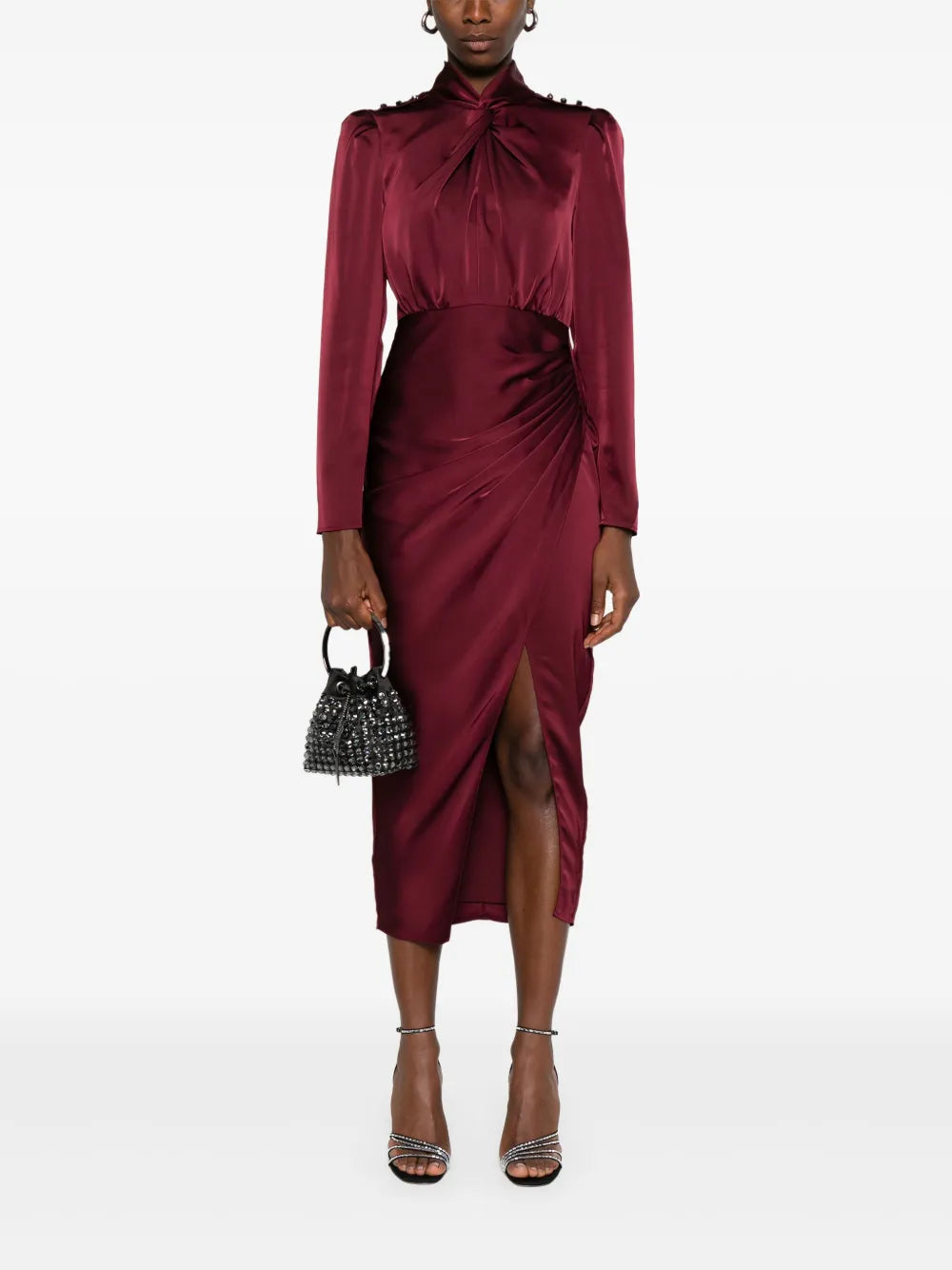 Zviazané midi šaty