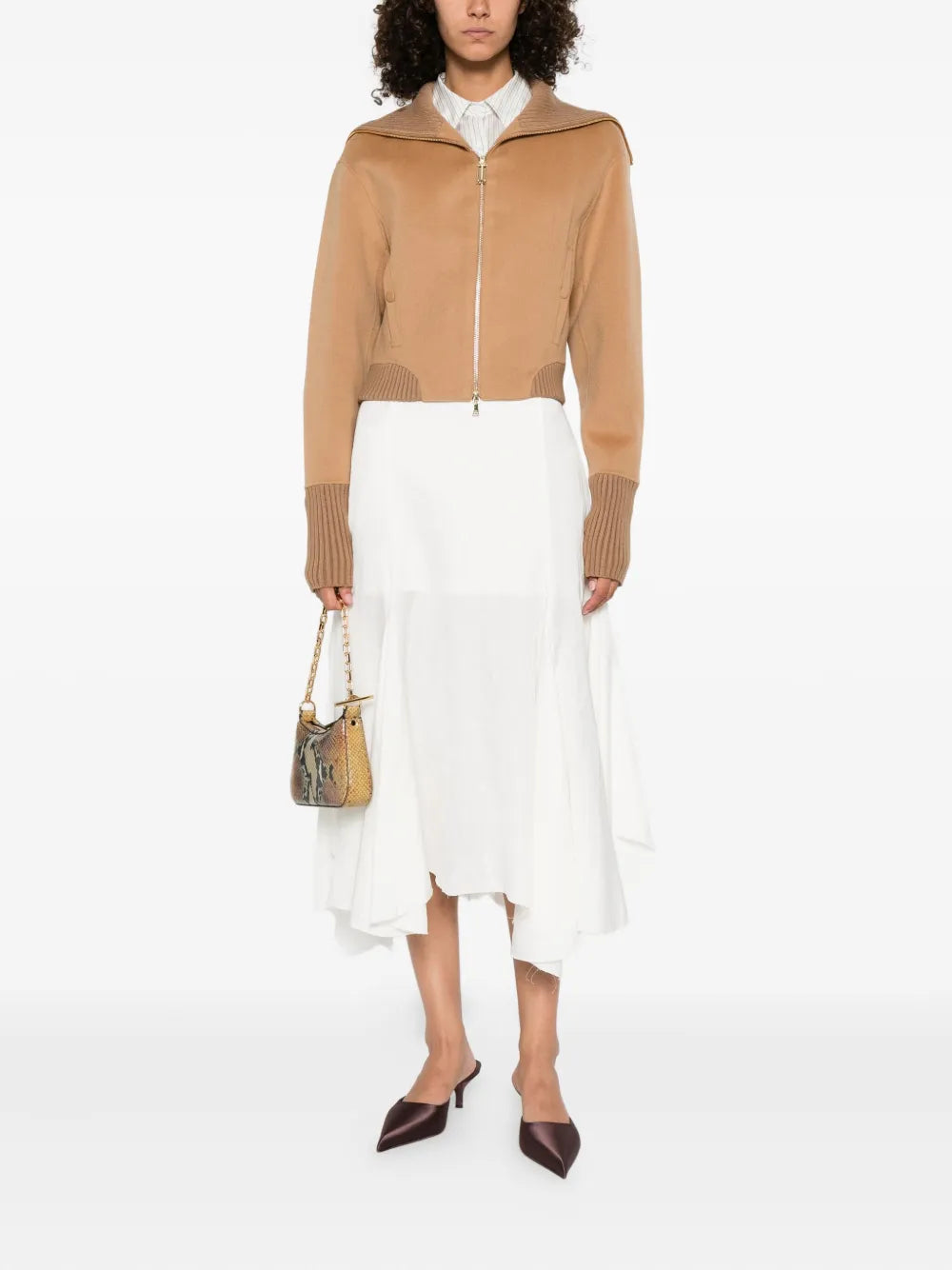 Krátká bunda z vlněné směsi