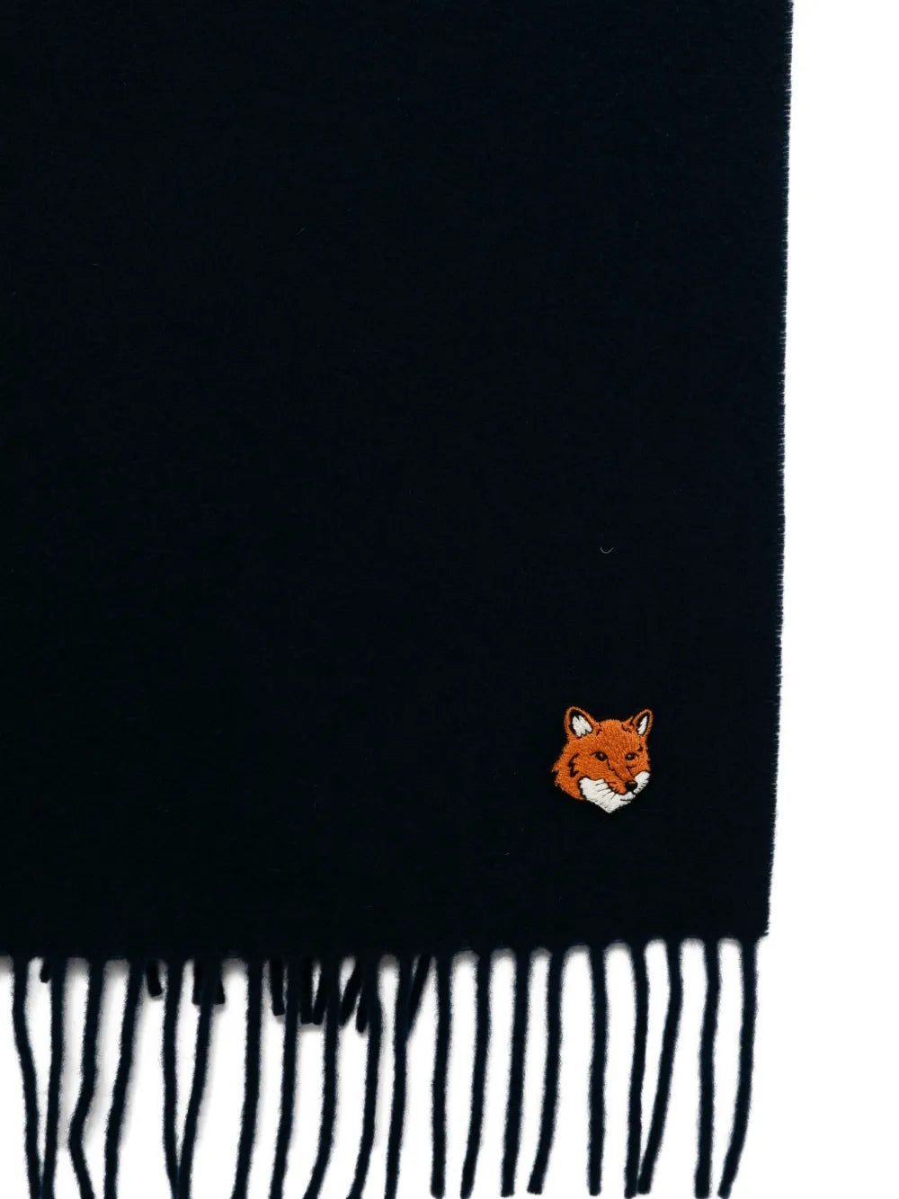 Scarf with logo embroidery