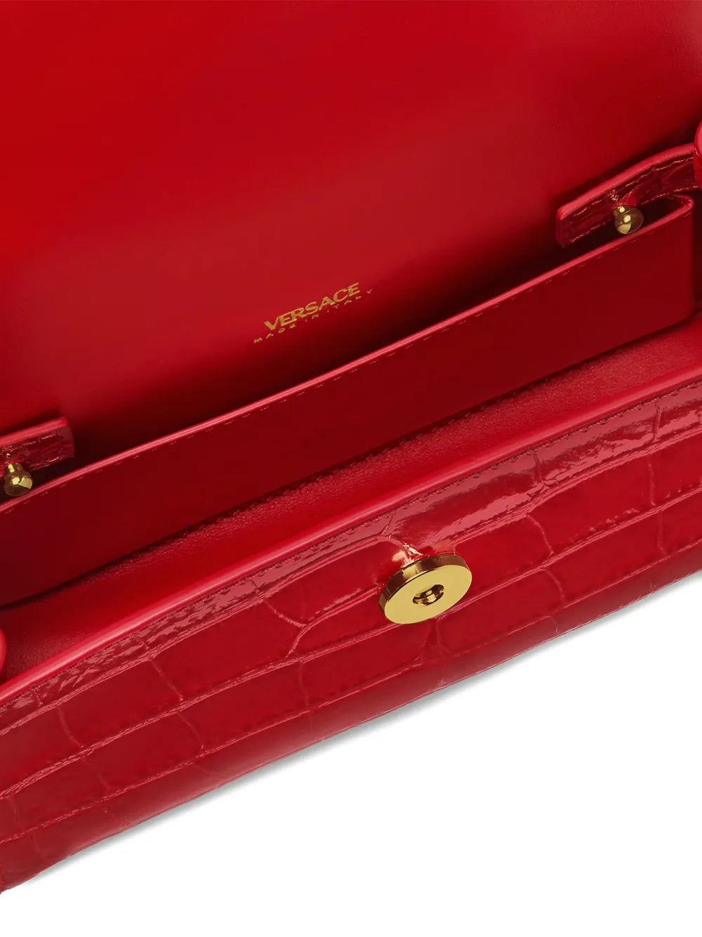 Malá taška s krokodýlím efektem