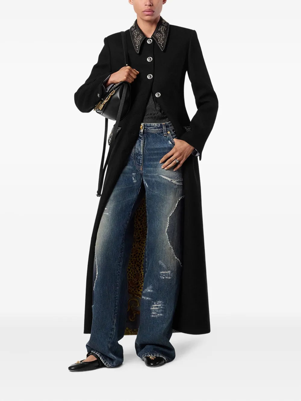 Džíny v patchworkovém vzhledu