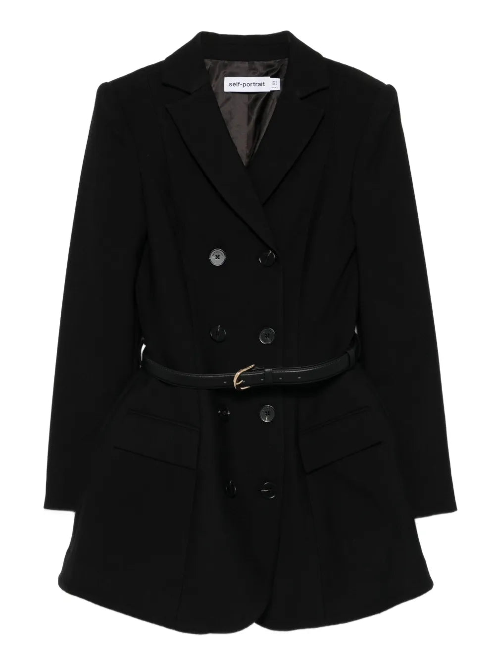 Dvojradové minišaty s opaskom