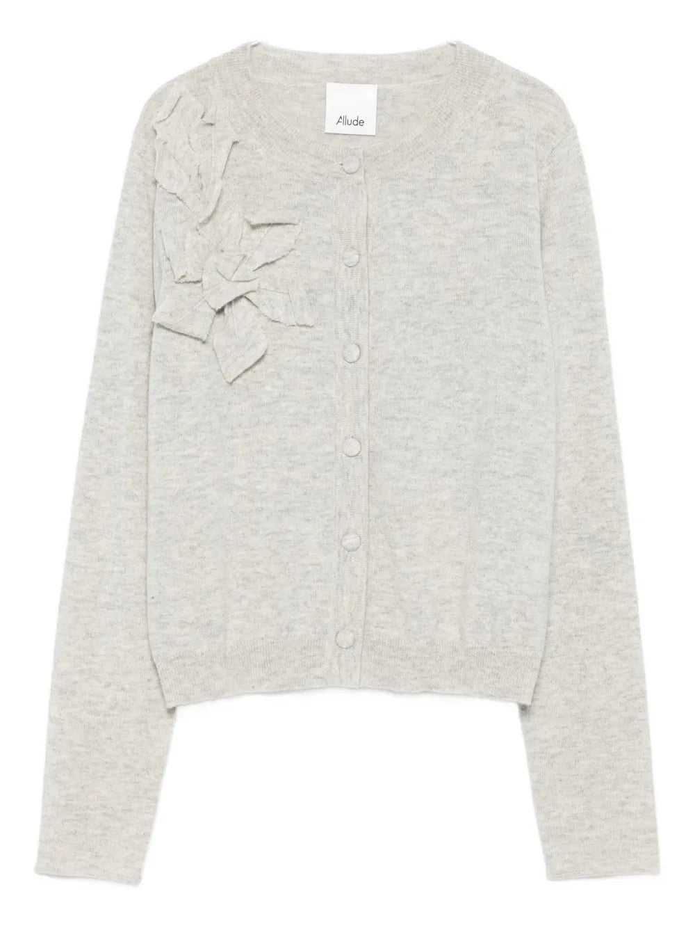 Cardigan with floral embellishment