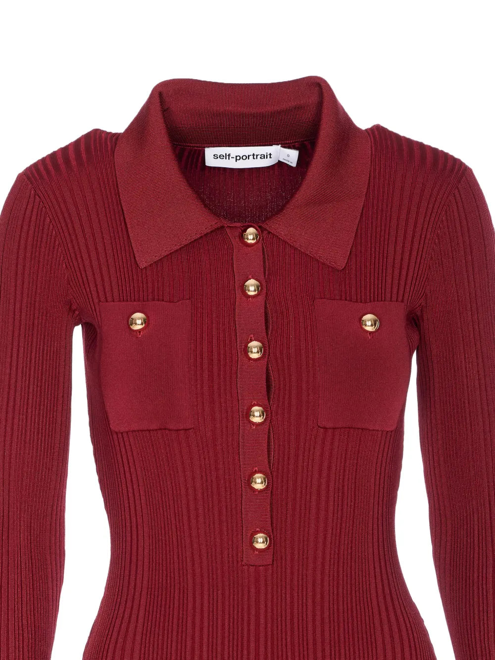 Žebrované šaty s gombíkovou légou