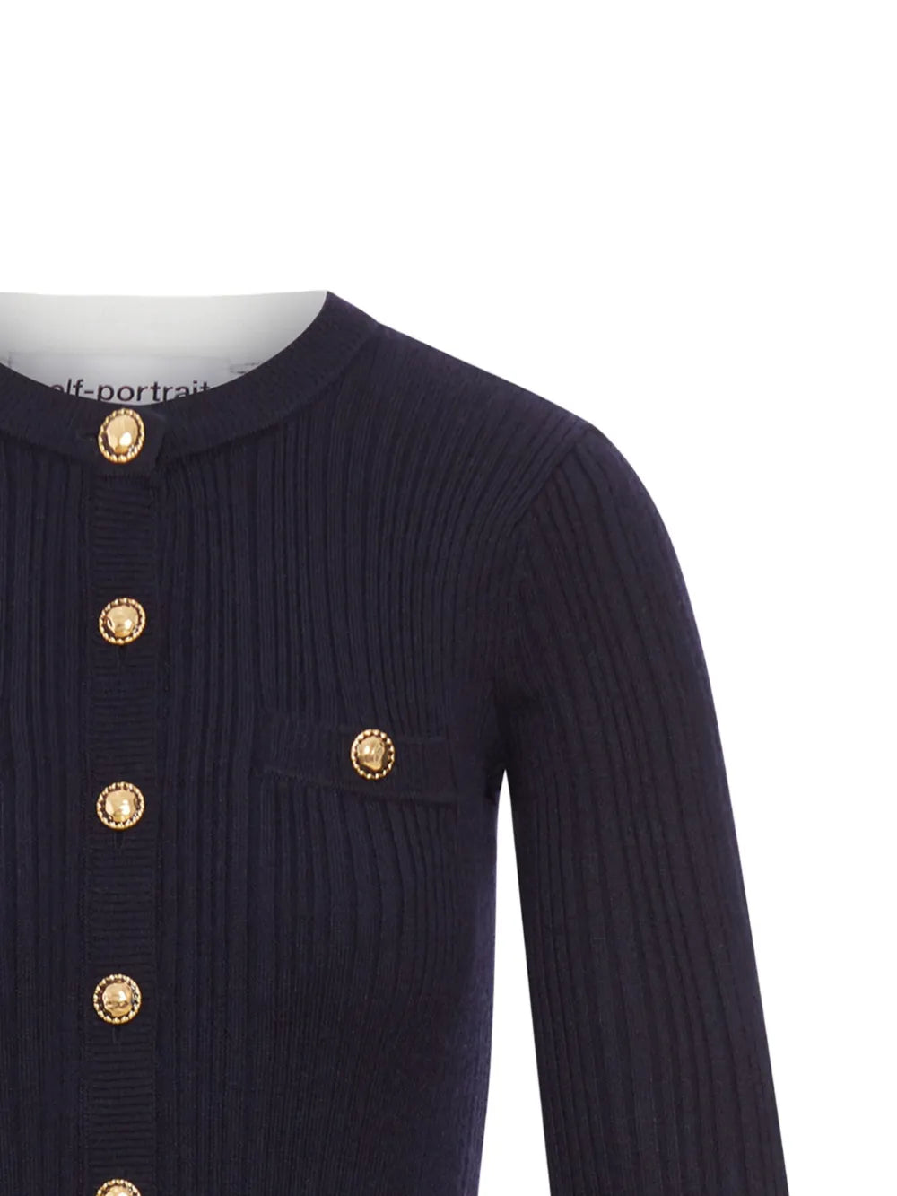 Žebrované šaty s knoflíkovou légou