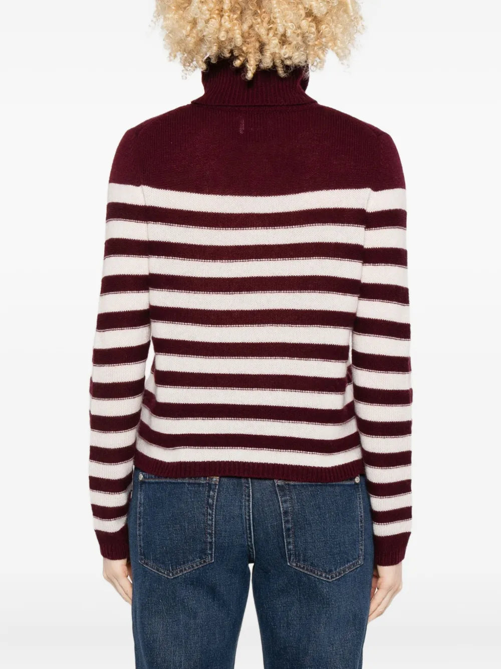 Striped turtleneck sweater