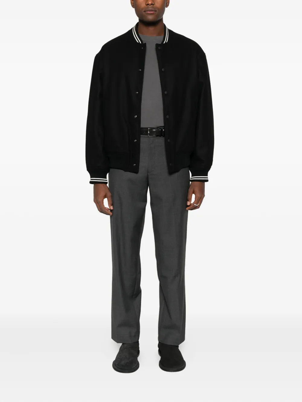 Zapínací bunda s žebrovaným lemem