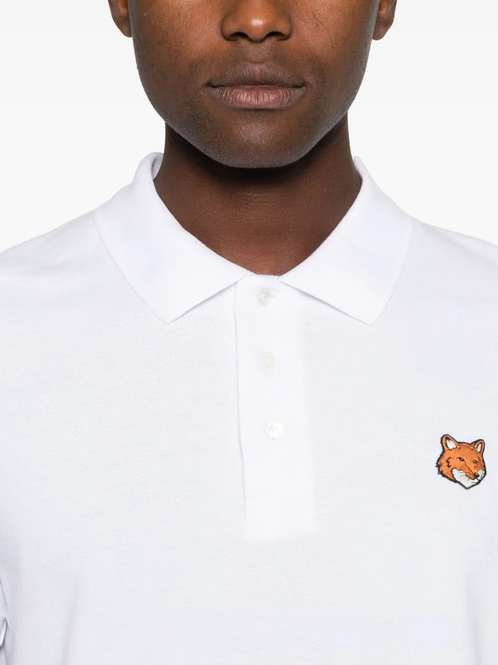 fox motif polo shirt