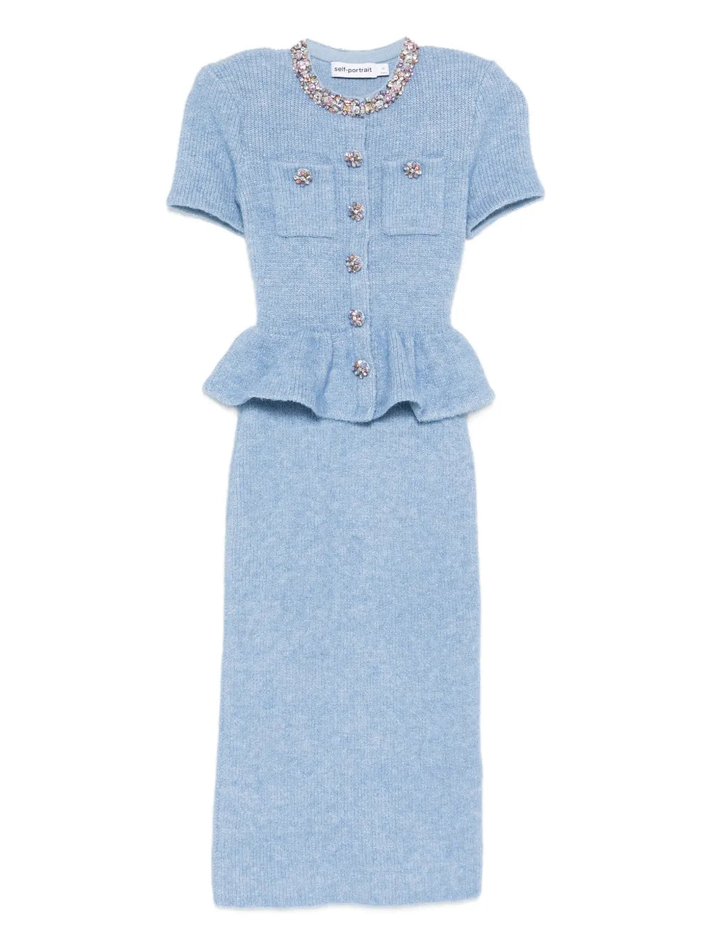 Midi šaty s volánkem v pase