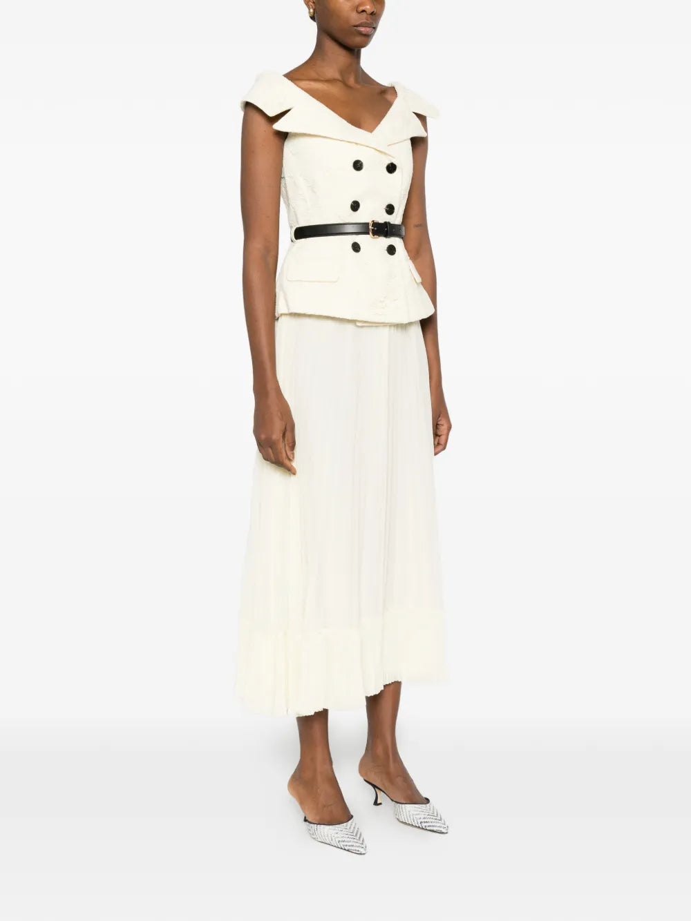 Šifónové midišaty s čipkou