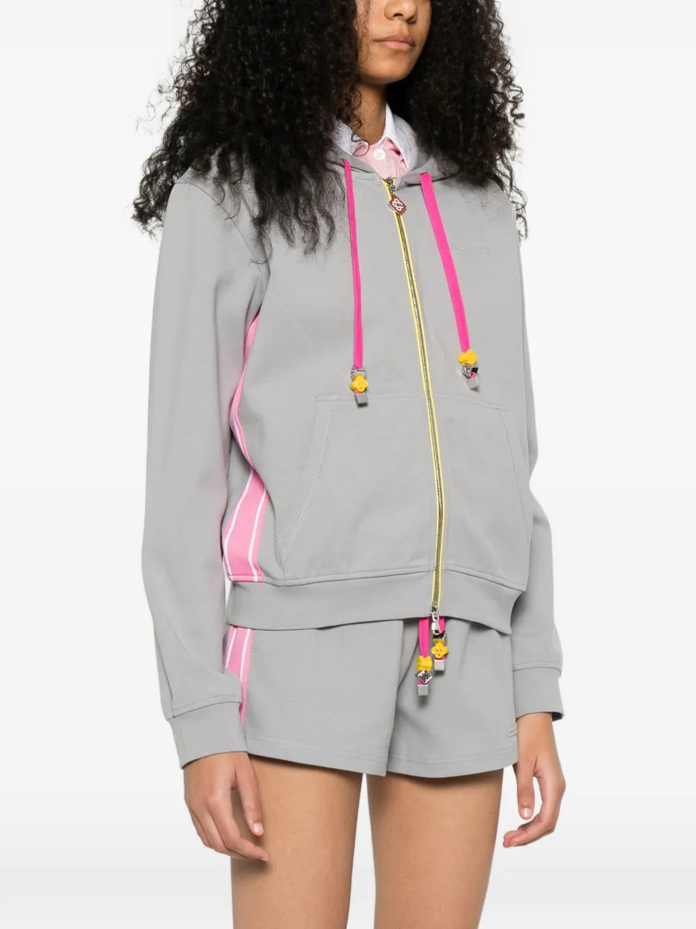 Hooded Top with Side Stripes