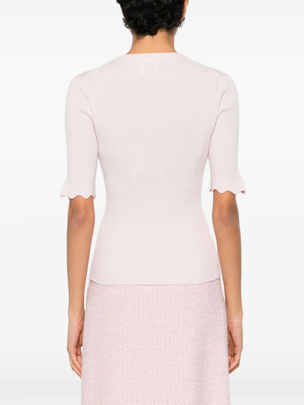 Žebrovaný vršek s knoflíkovým zapínáním