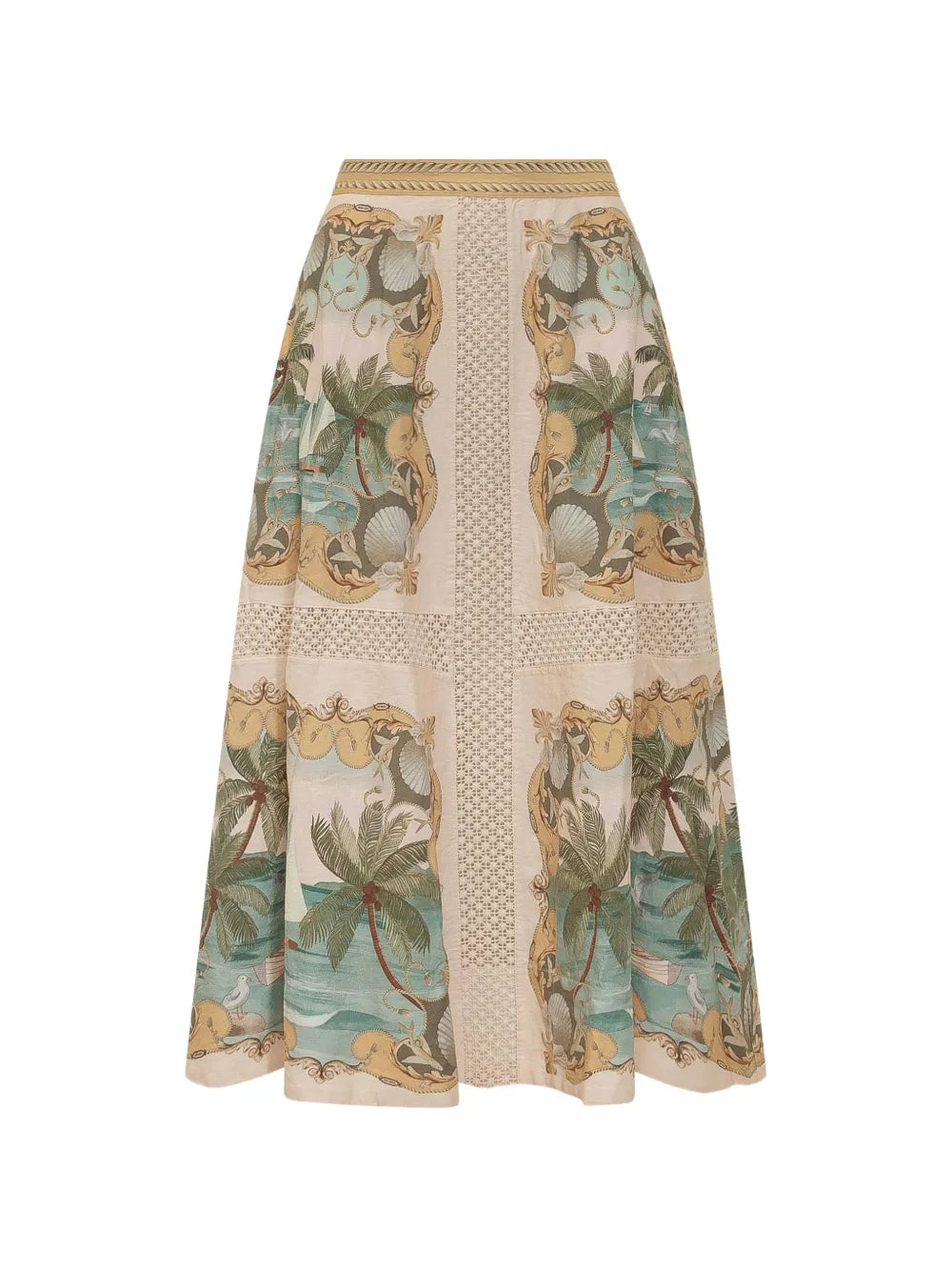 Midi skirt with graphic print