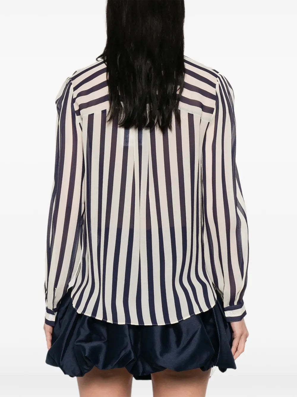 Blouse with stripes