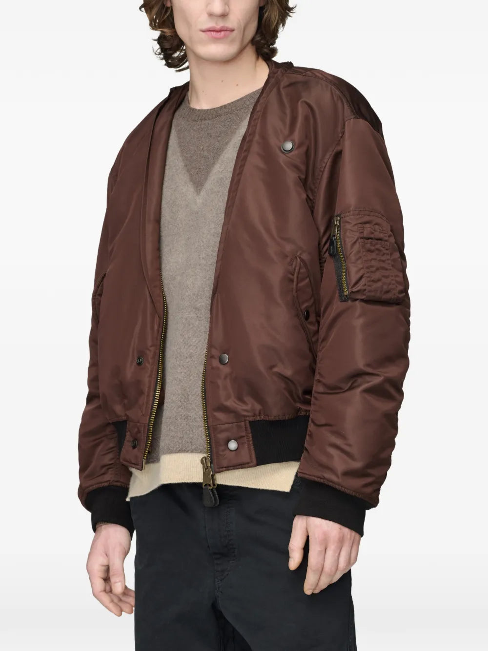 Wendbare Bomberjacke mit Ziernaht