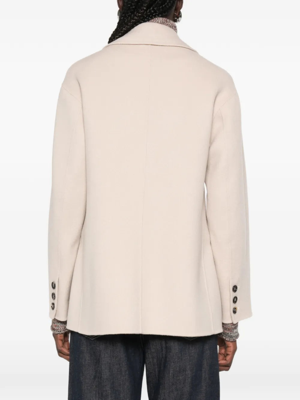 Melfi Mantel mit gekerbtem Revers und Knopfverschluss