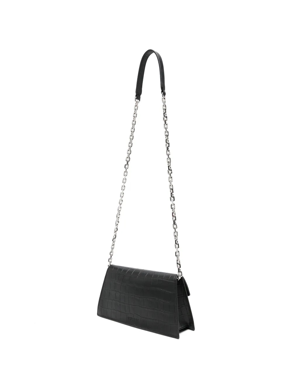 Kleine Skull Schultertasche mit Kroko-Effekt