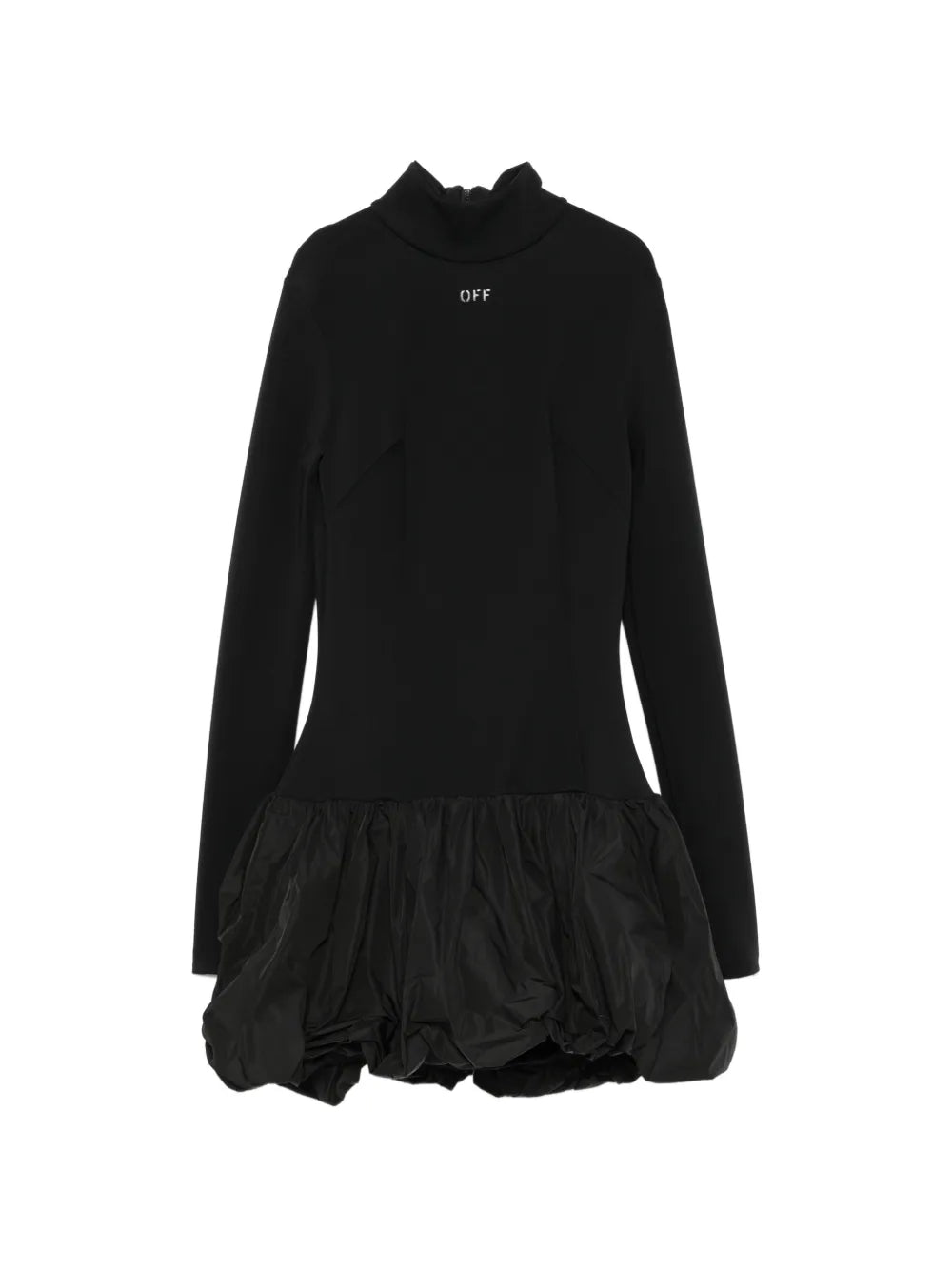 Minikleid mit Stehkragen und Puffrock