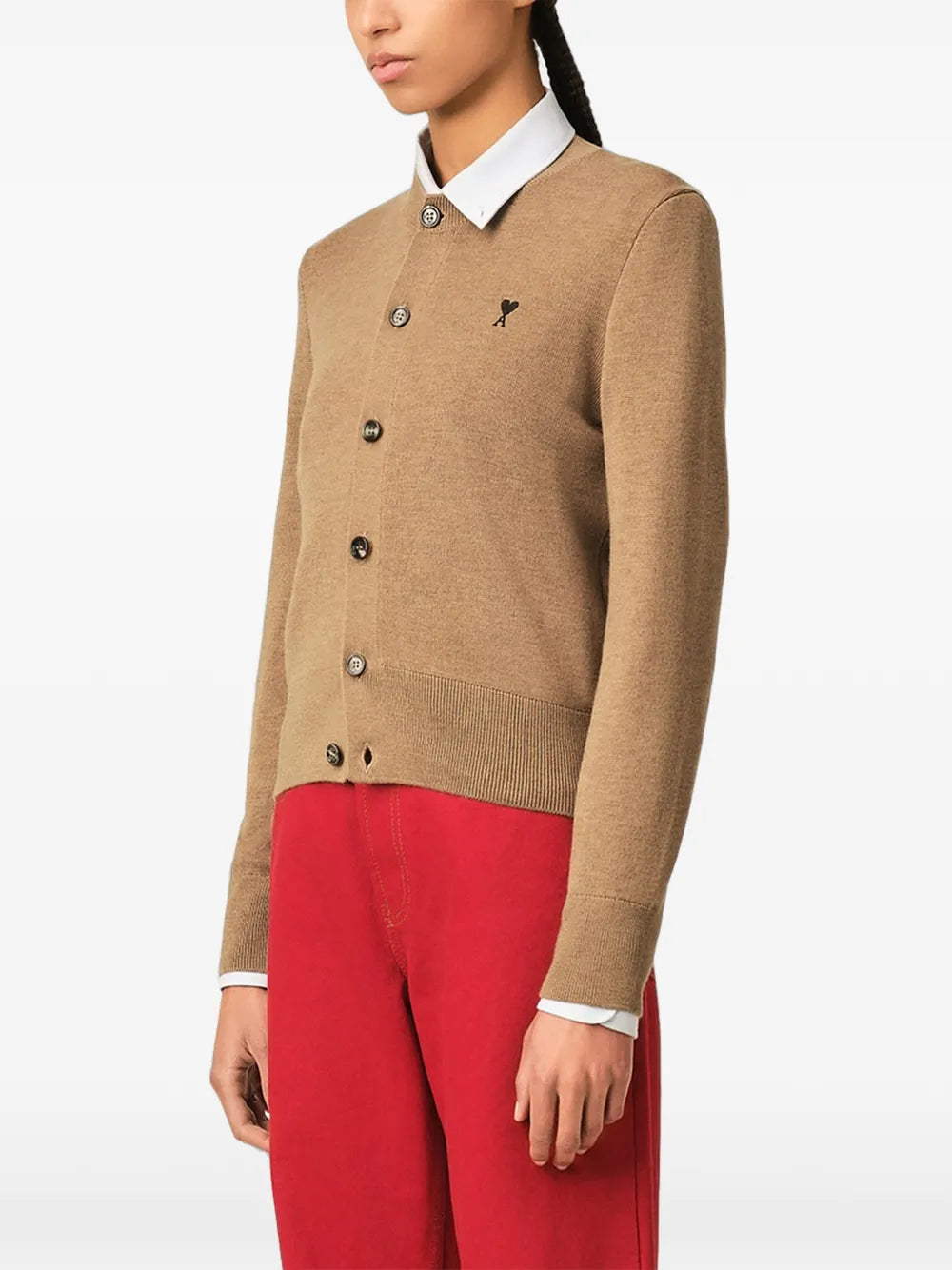 Cardigan aus Wolle mit Rundhalsausschnitt und Ami de Coeur