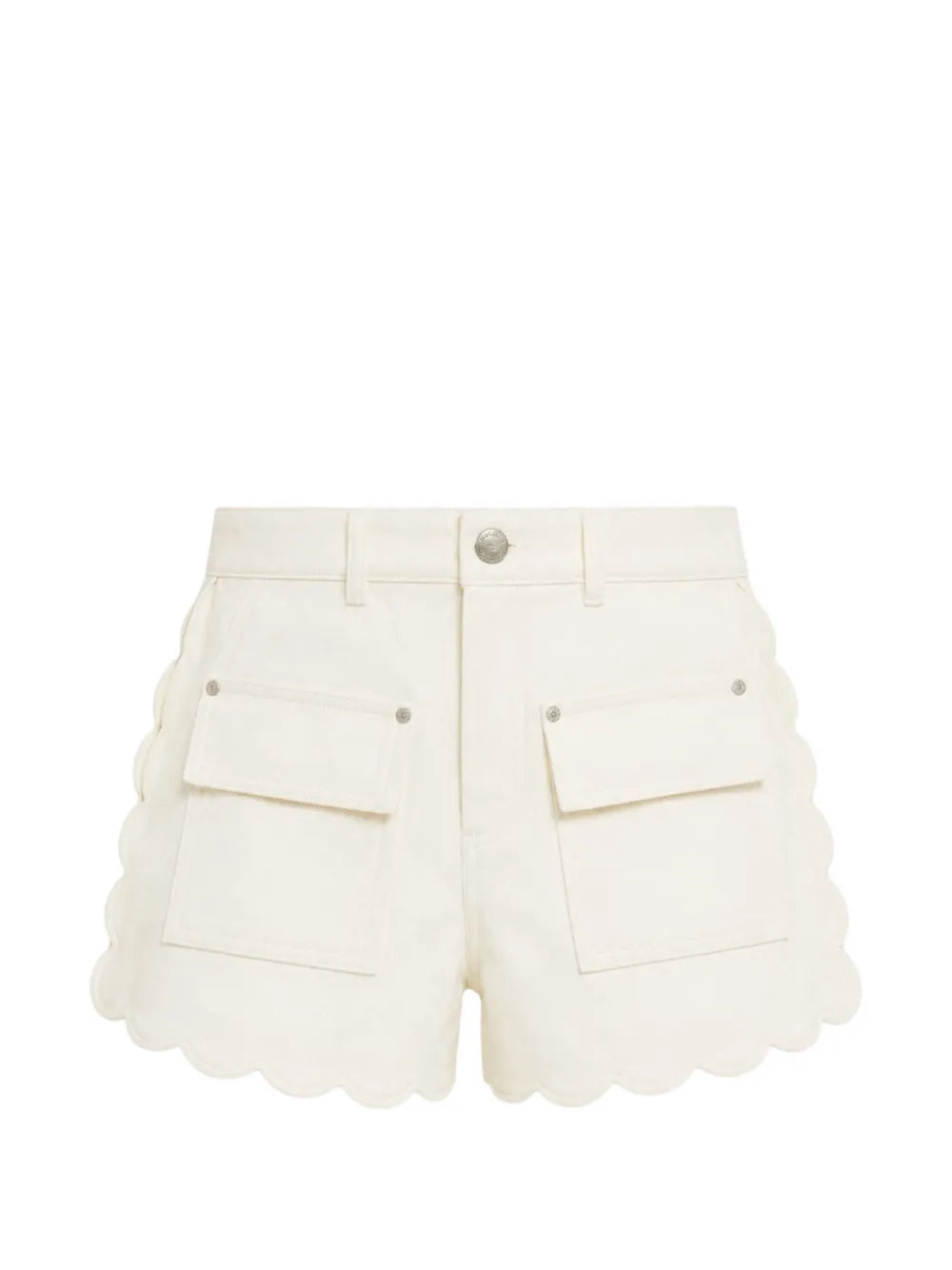 Cargoshorts mit gewelltem Saum