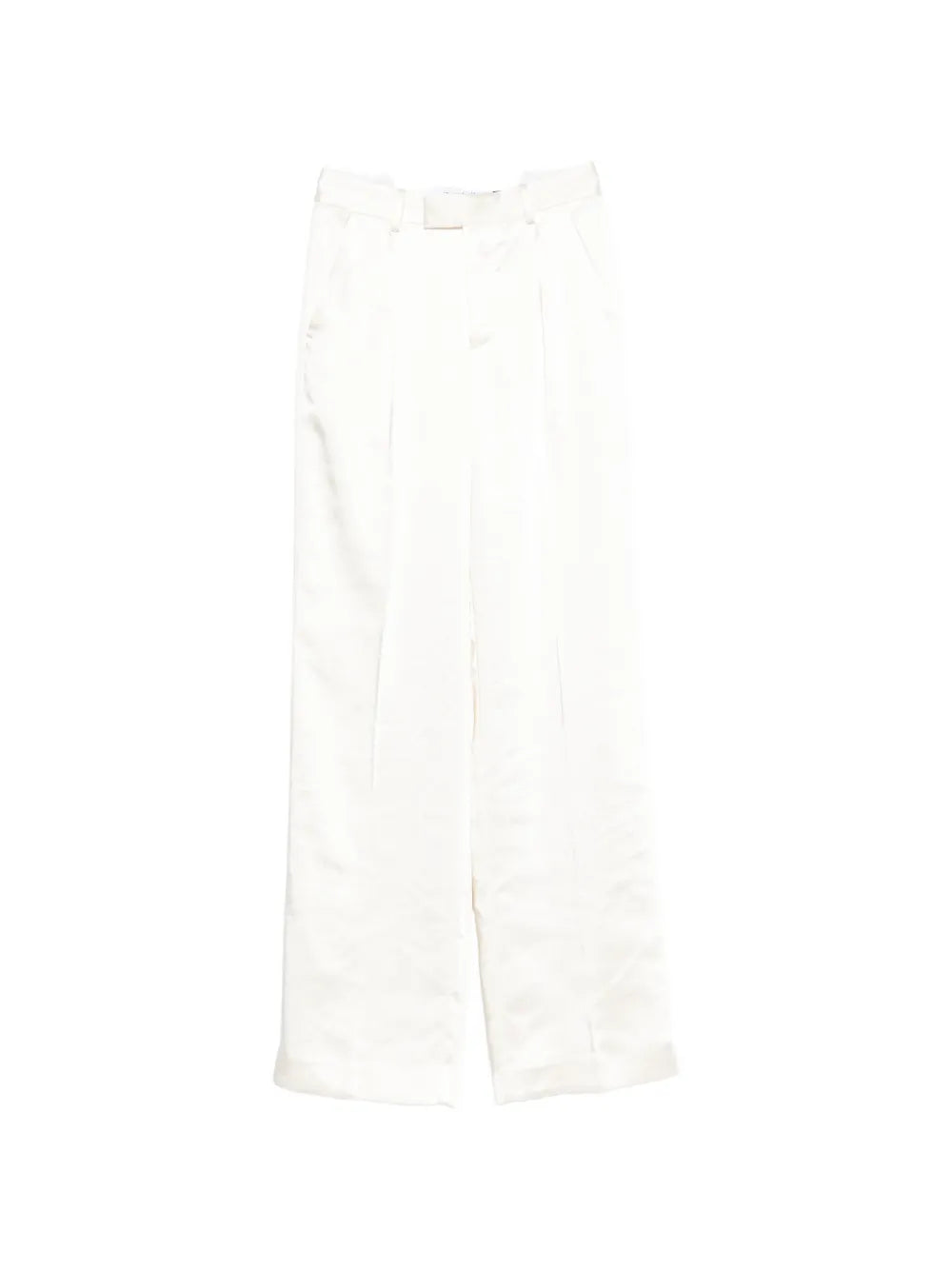Plissierte Anzughose mit Satin-Finish