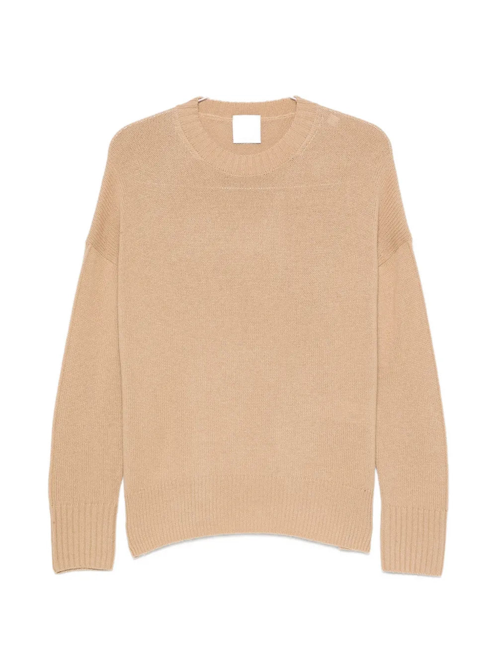 Rippstrickpullover mit Rundhalsausschnitt