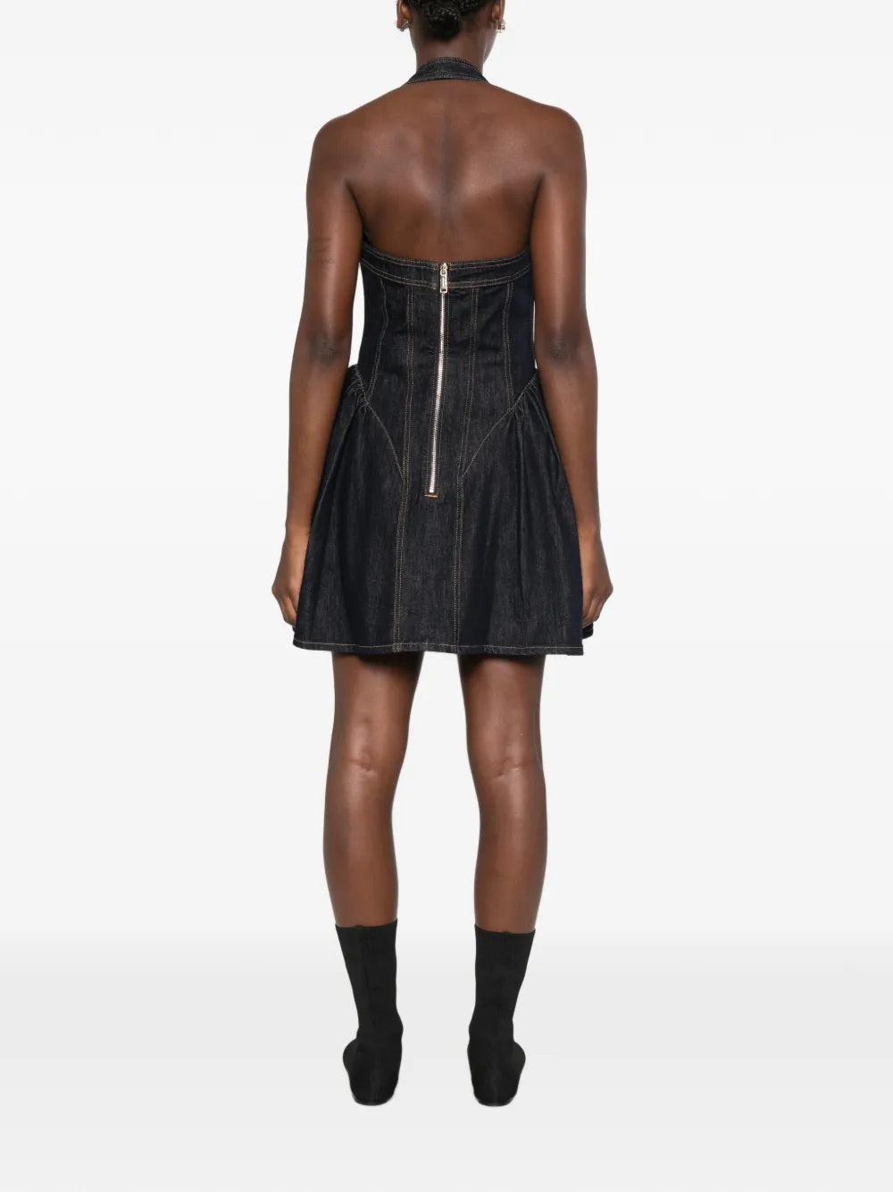 Neckholder-Minikleid im Korsett-Stil