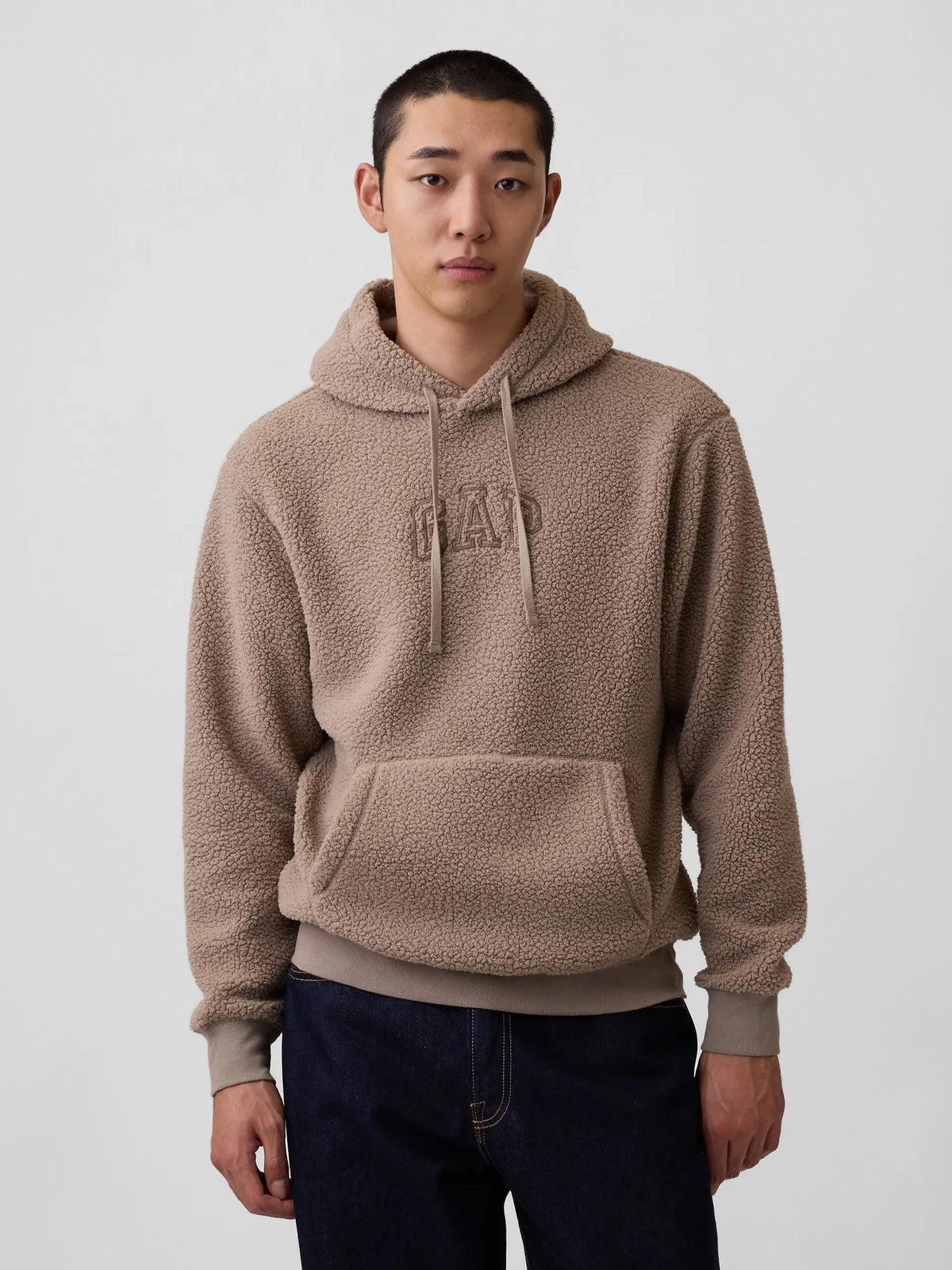 Herren Sherpa-Hoodie mit Logo
